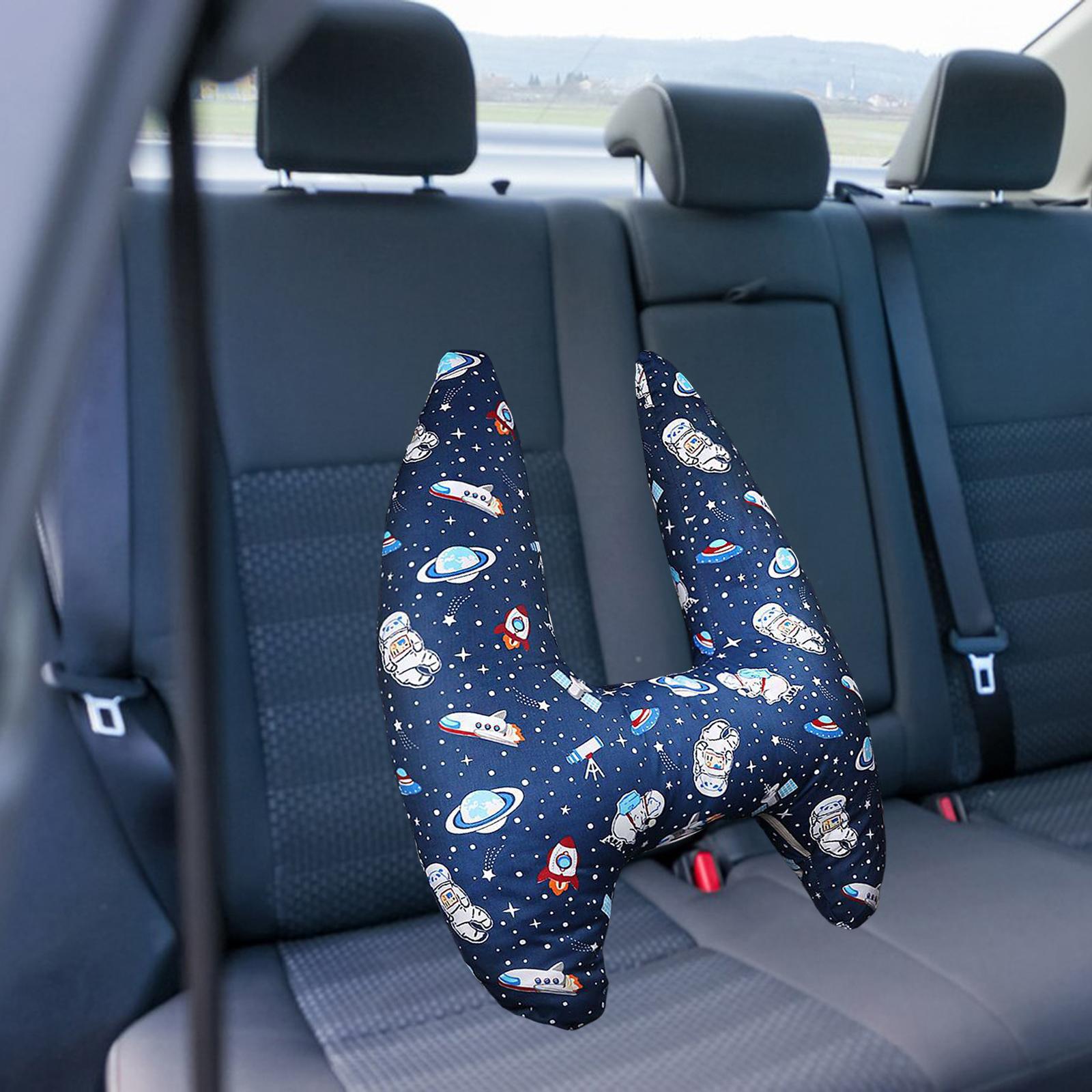 Car Back Seat Travel Pillow Provides Head and Body Support Sleeping Pillow Blue Astronaut