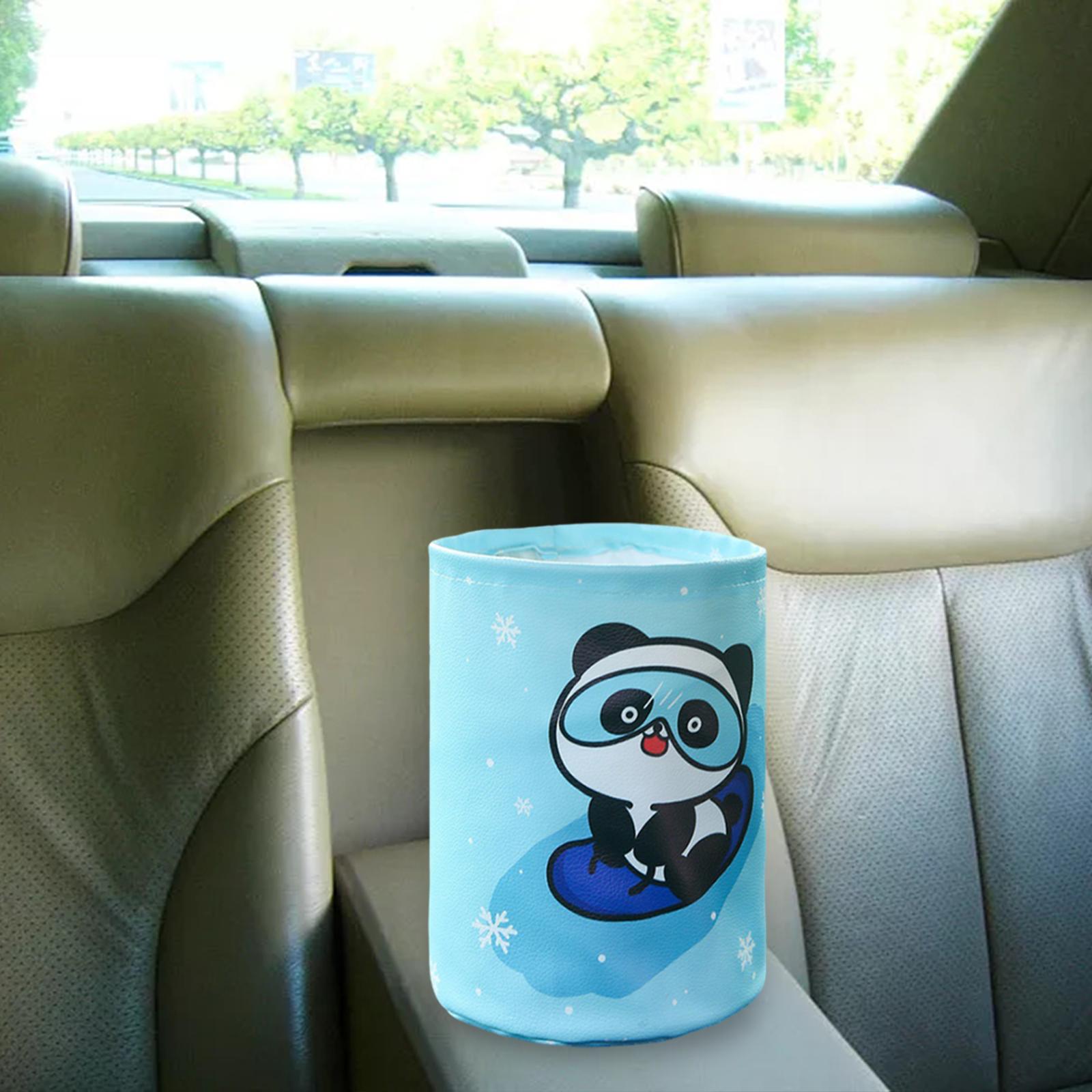 Car Trash Can Automotive Accessories Collapsible Foldable Litter Garbage Bag Panda