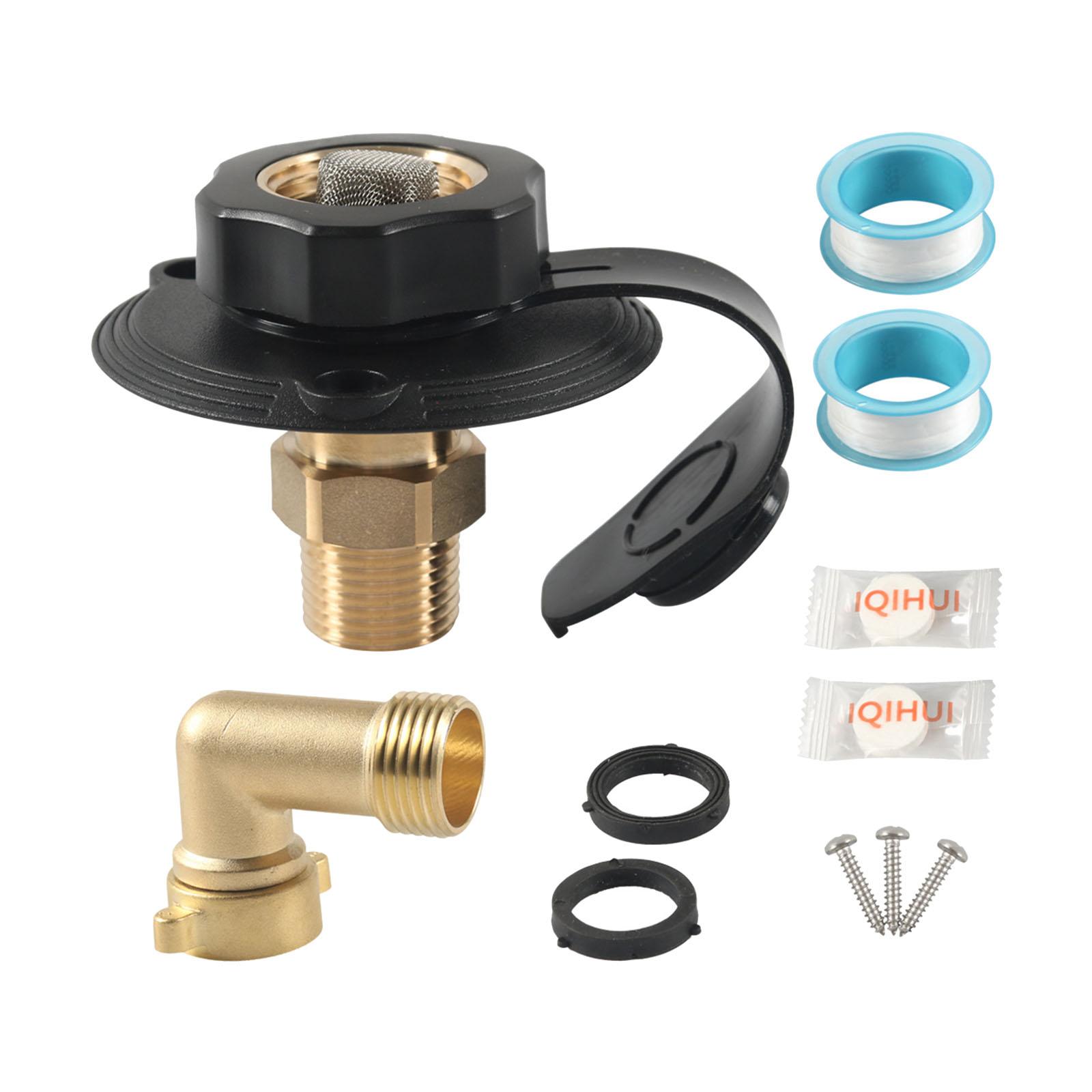 RV Water Fill Inlet Adapter Black