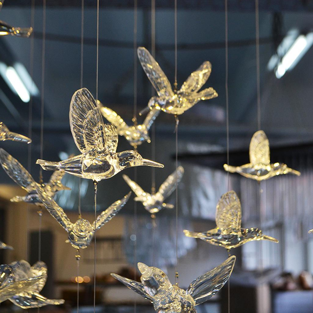 Crystal Flying Birds Window Ceiling Hanging Ornament