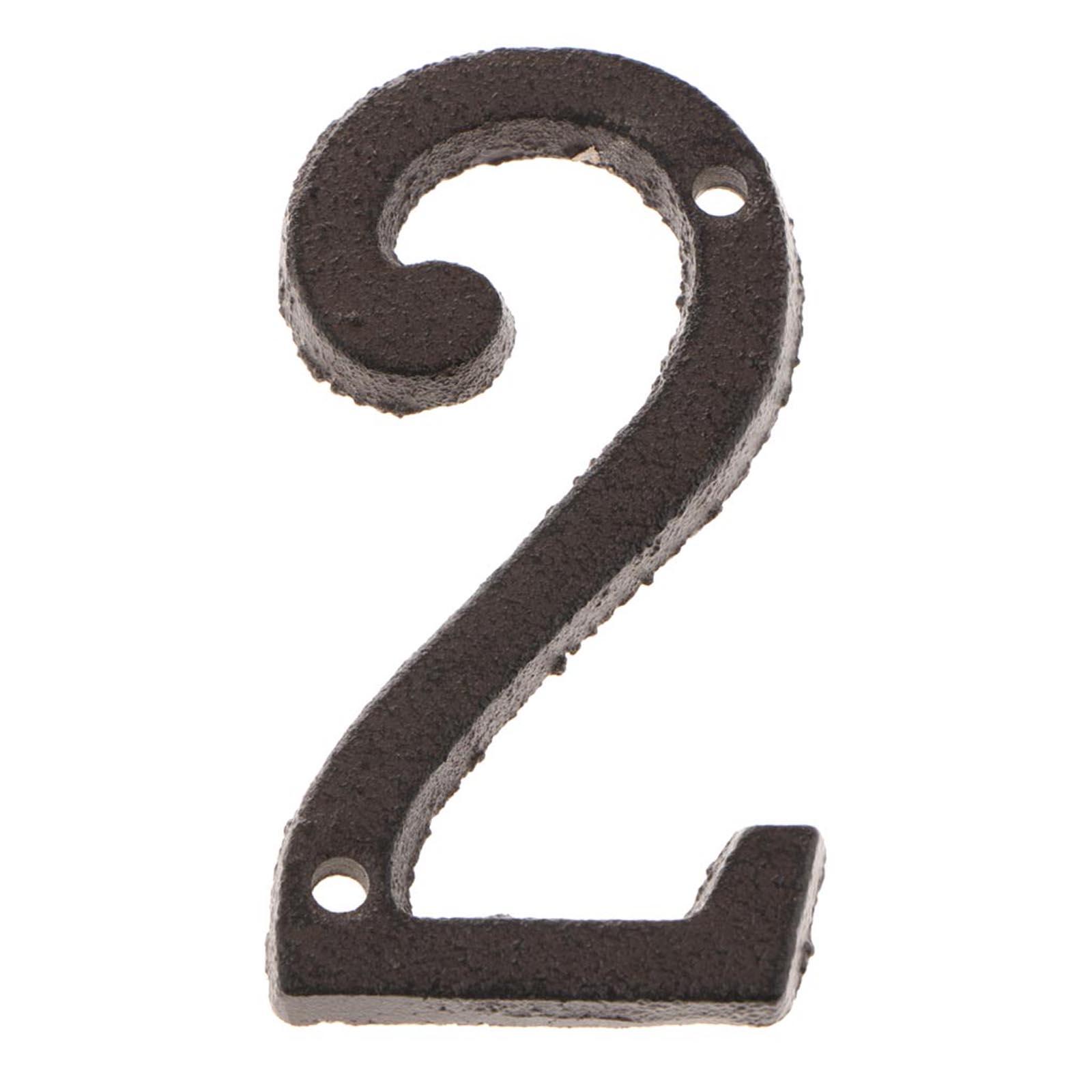 Cast Wrought Iron Door Numbers Black Antique House Office Sign Plaque Craft eBay