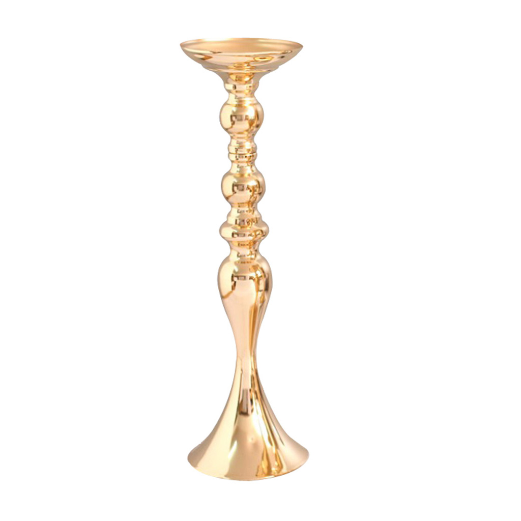 Long Stand Metal Candle Tea Light Holder Candlestick Flower Vase Gold-L