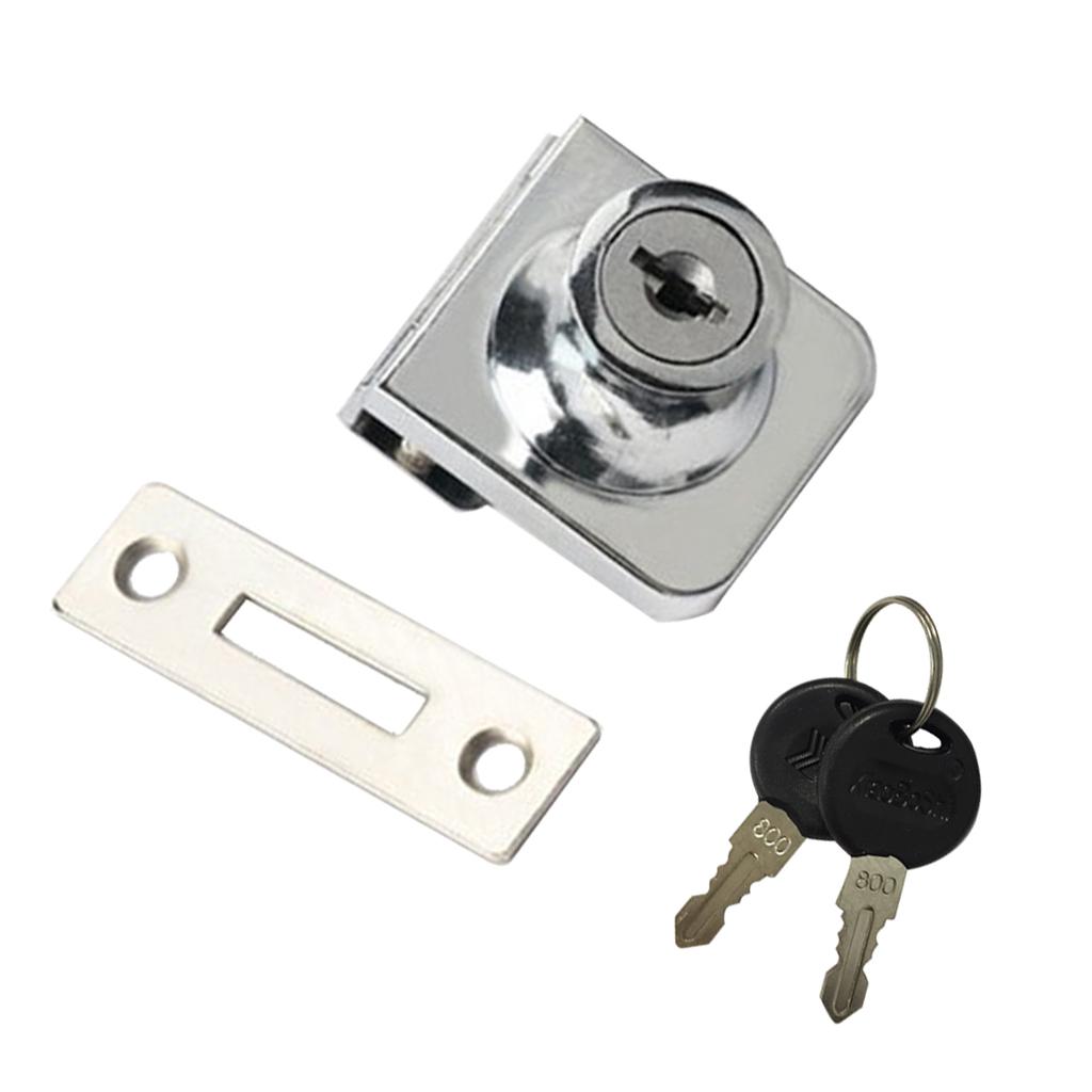 Heavy Duty Display Cabinet Showcase Lock Glass Door Lock  35x32mm B