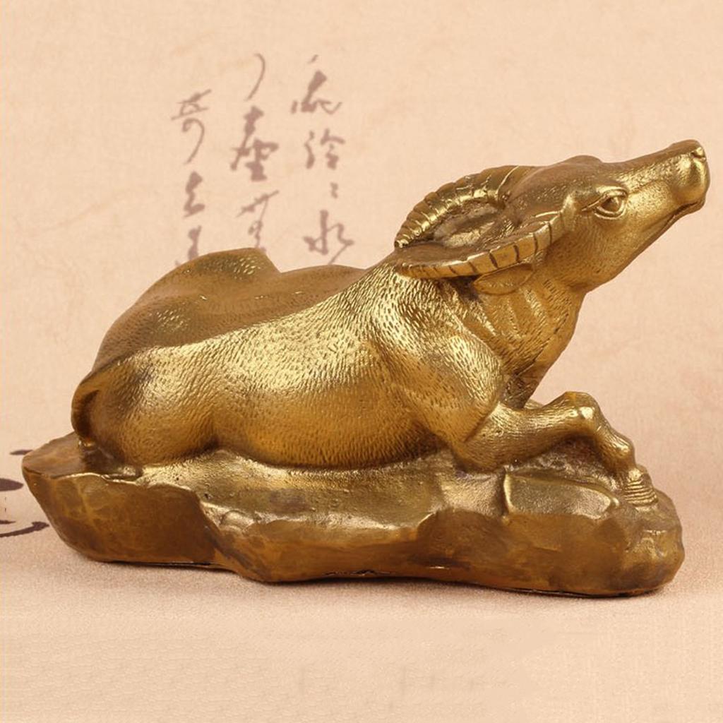 Blesiya Copper 12 Zodiac SHENGXIAO Animal Figurines Garden Ornament Dragon