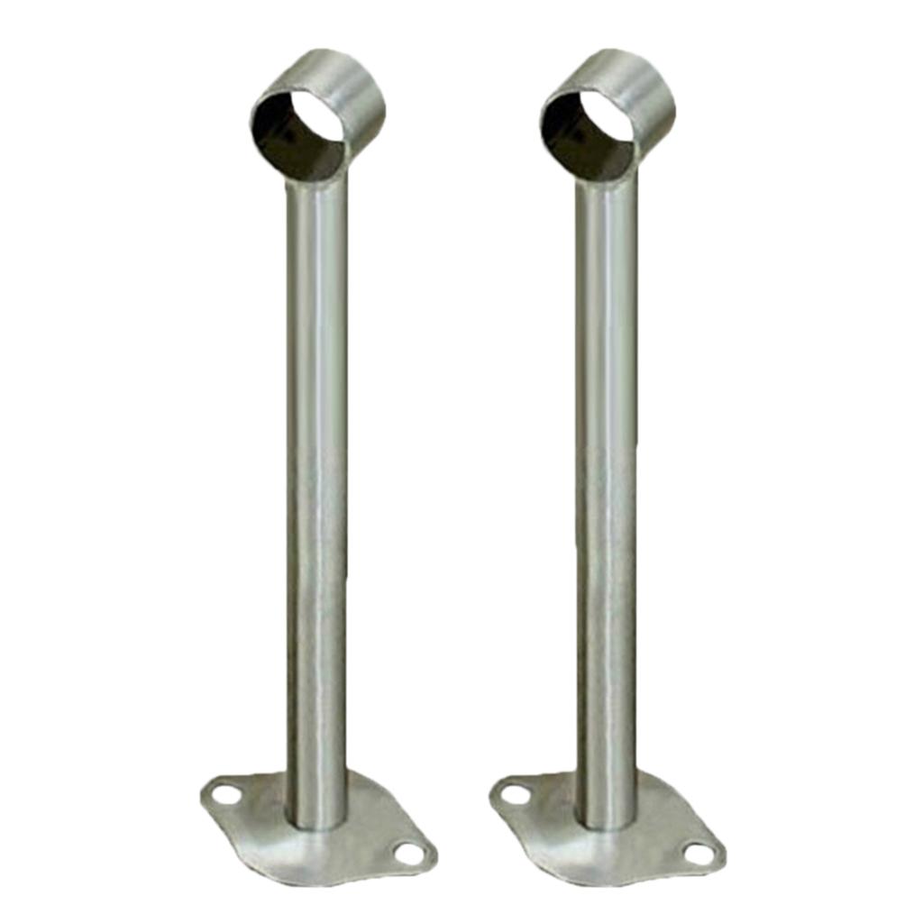 2 Pieces Stainless Steel Bracket Clothes Rail Flange Base Holder  Φ32x250mm