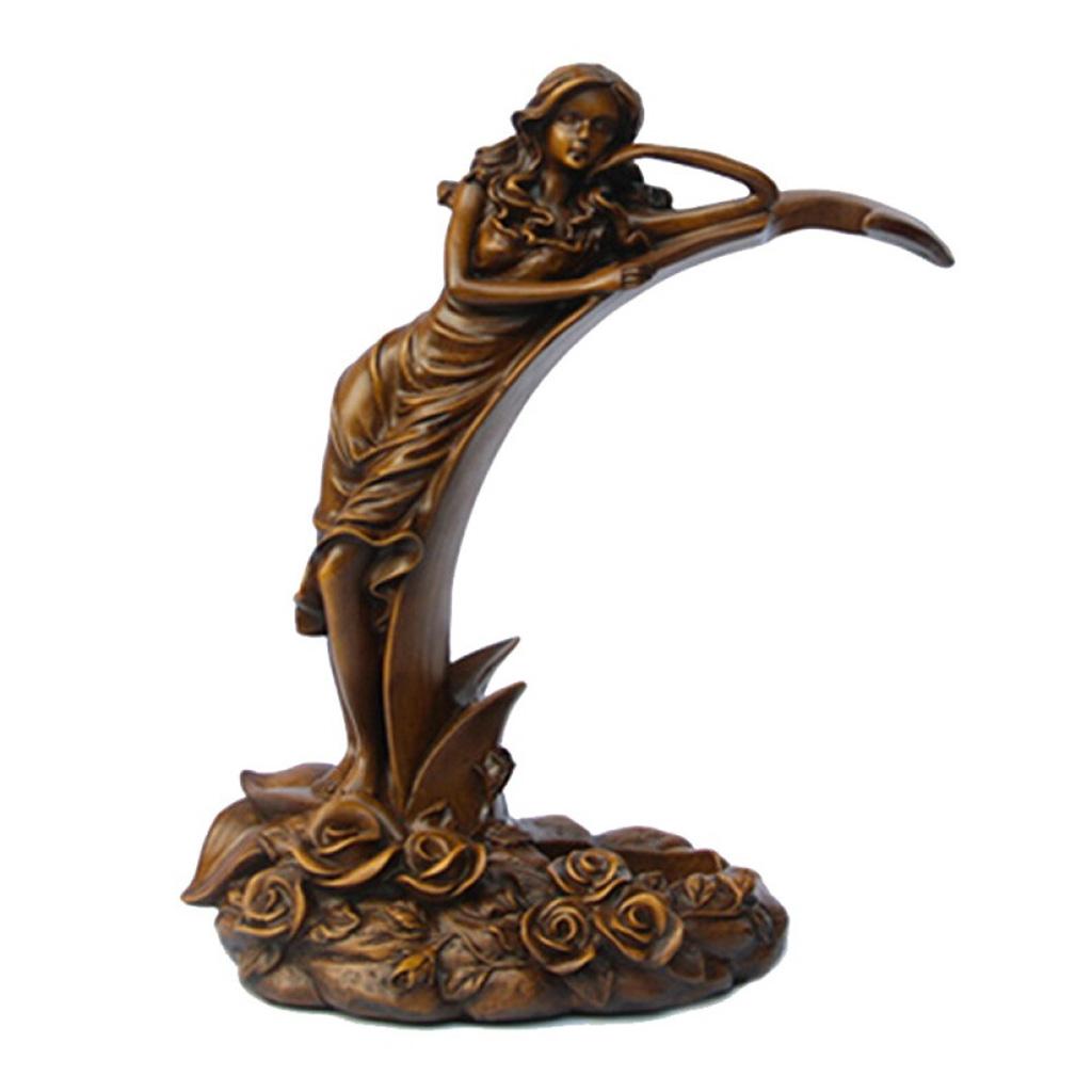 Single Wine Holder Woman Statue Sculpture Home Deco Dining Table Centerpiece