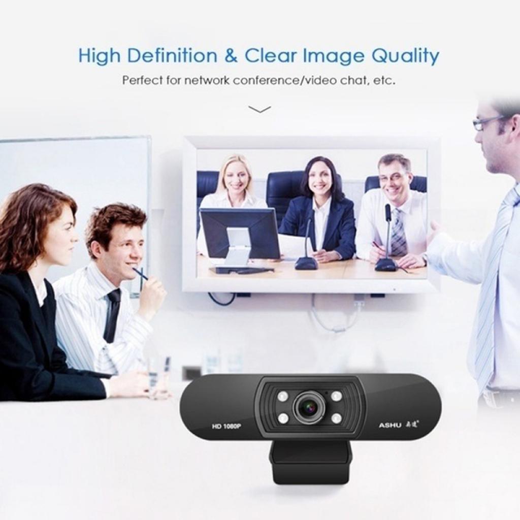 USB HD Camera Webcam 1080P Built-in Microphone for Desktop Laptop Computer