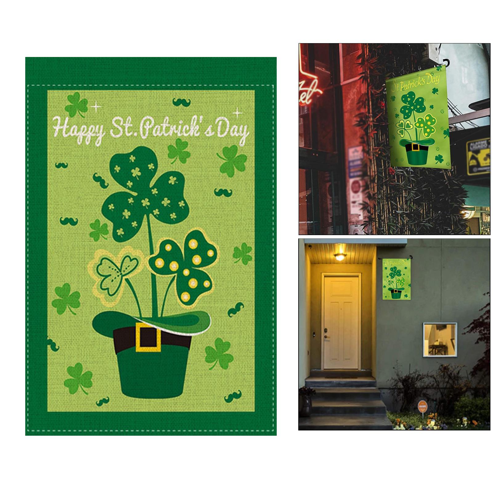 12x18'' Ireland Irish Shamrock Happy St Patricks Day Garden Flag Decor A