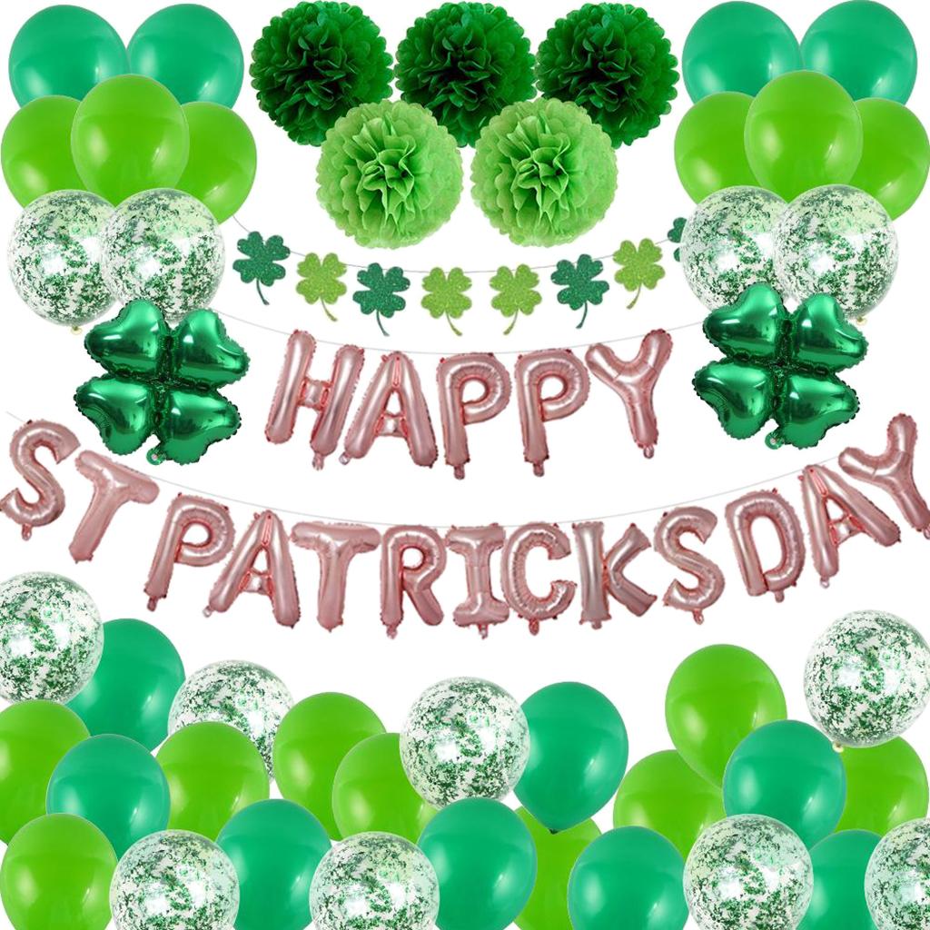 St Patricks Day Balloons Party Irish Theme St Patricks Party Rose Golden