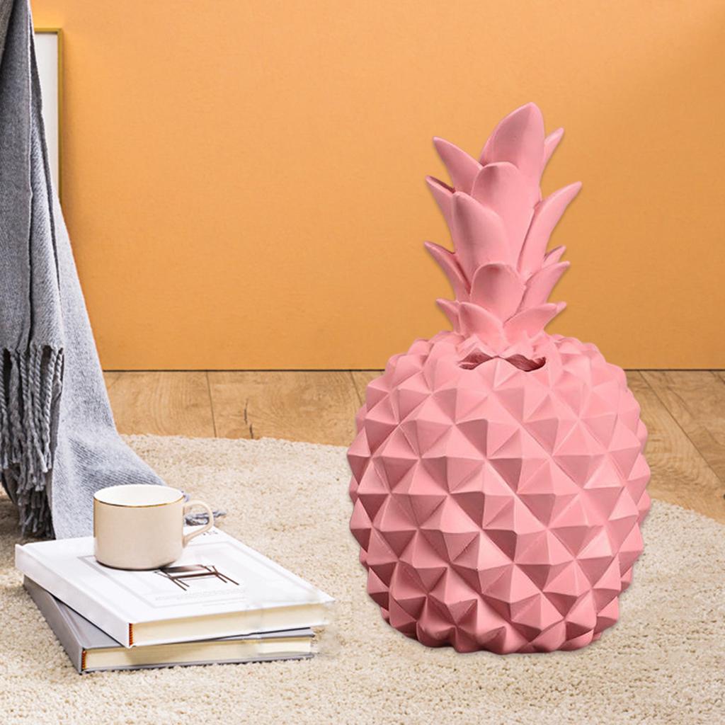 Pineapple Shaped Piggy Can Home Decoration Craft Gift Money Cash Box Pink