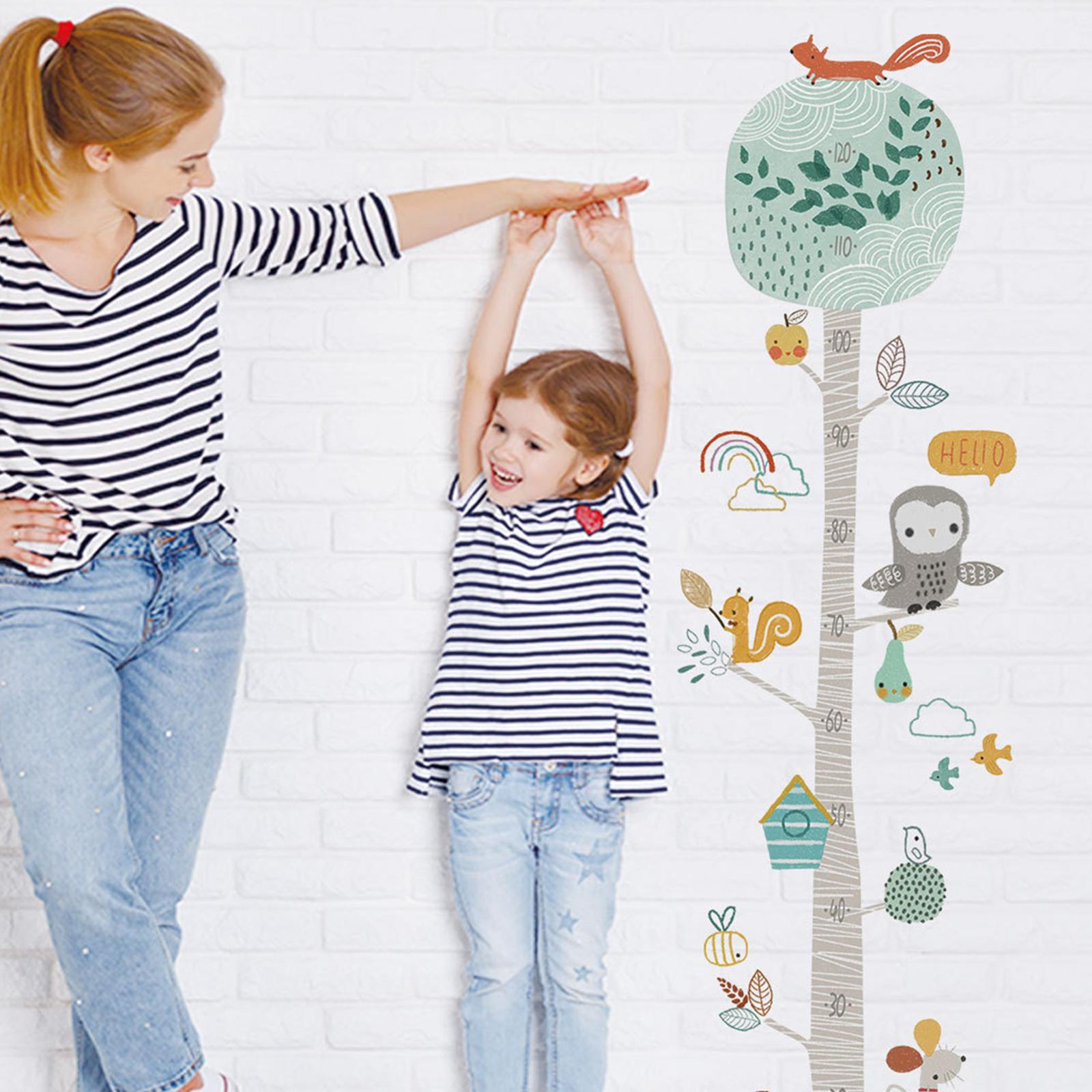 Kids Growth Height Chart Wall Door Sticker Ruler Nursery Decor 30x60cm_2pcs