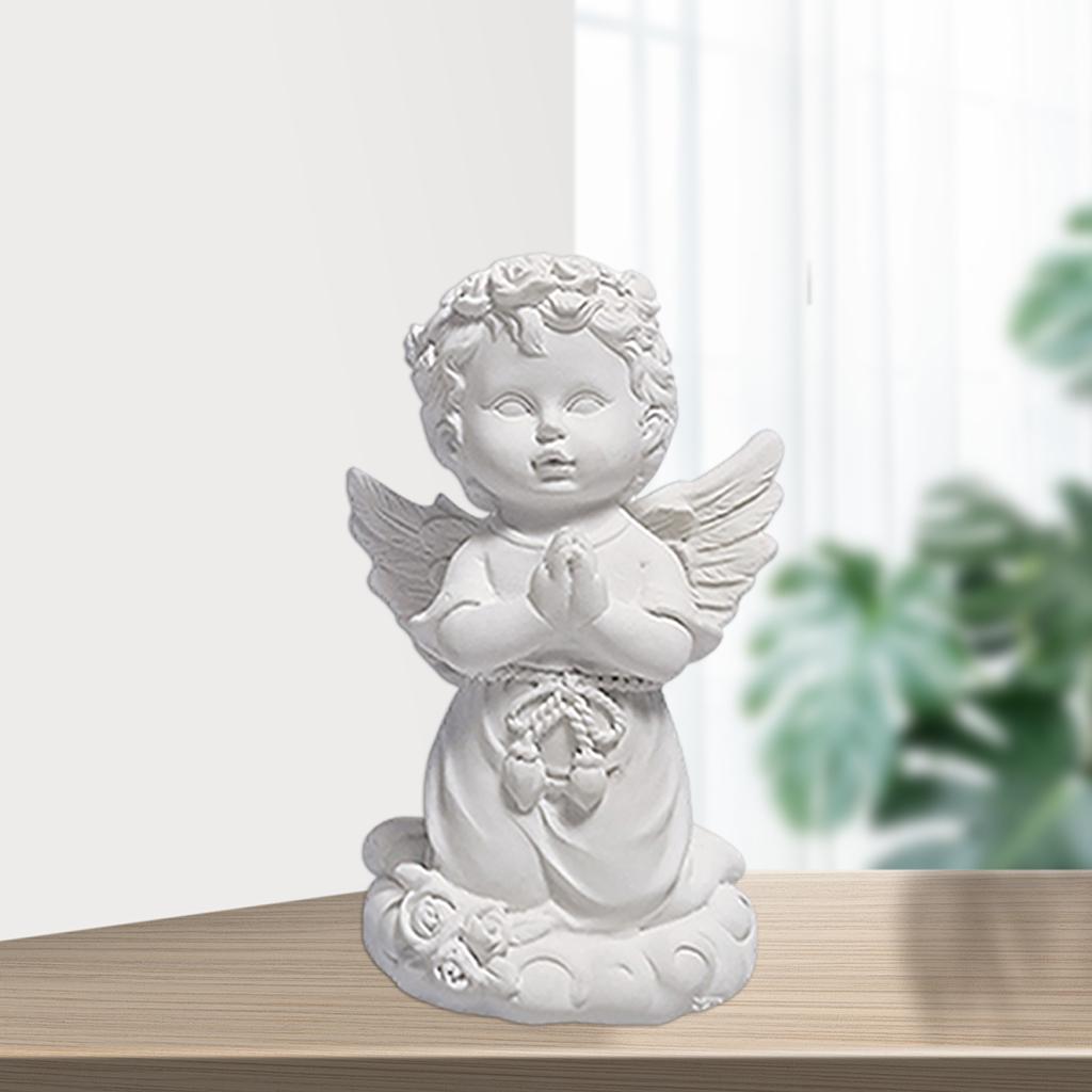 Angel Statues Ornament Desktop Home Decor 8x7x13cm 1Piece Left