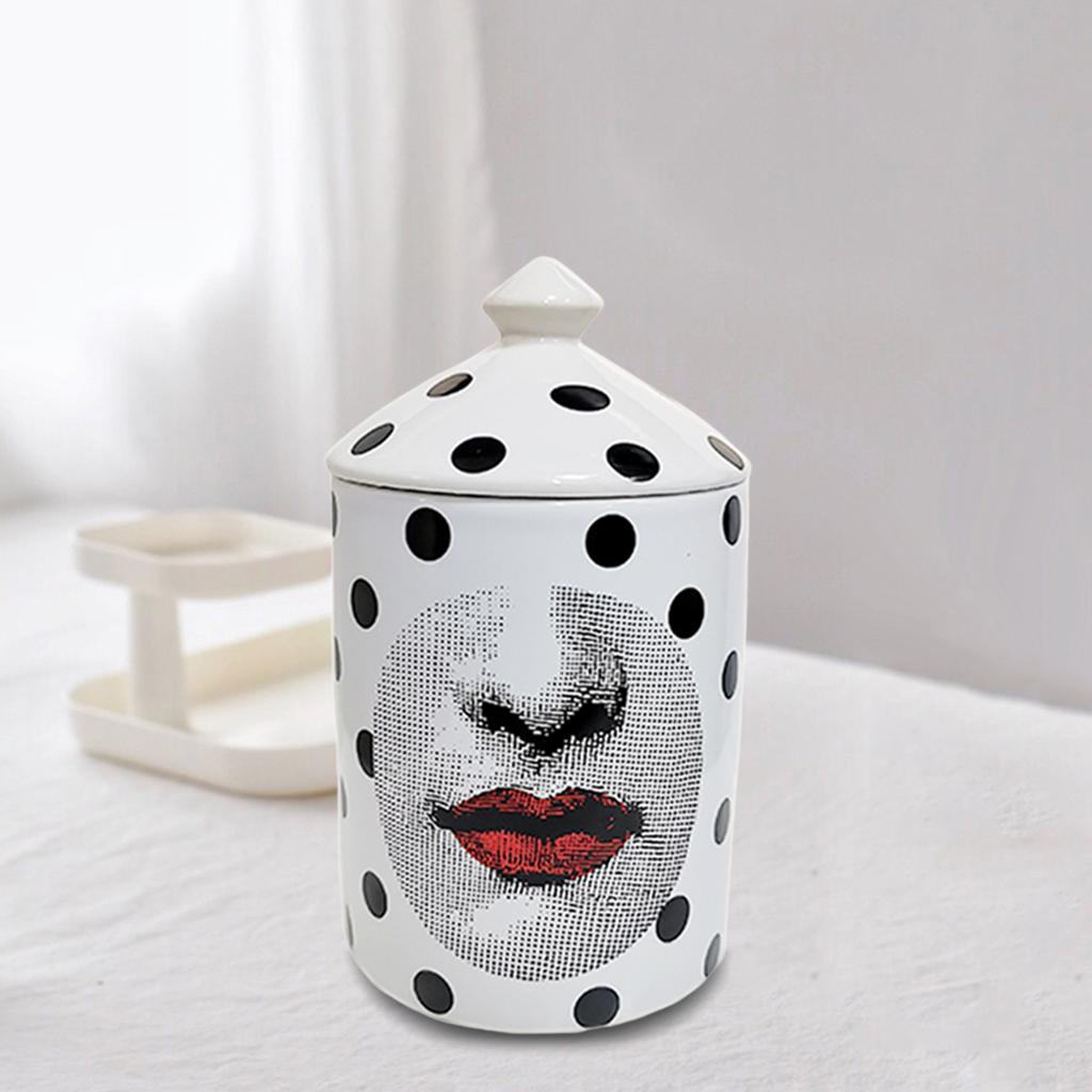 Creative Lady Face Candle Holder Candelabra Makeup Storage Box Flower Pots