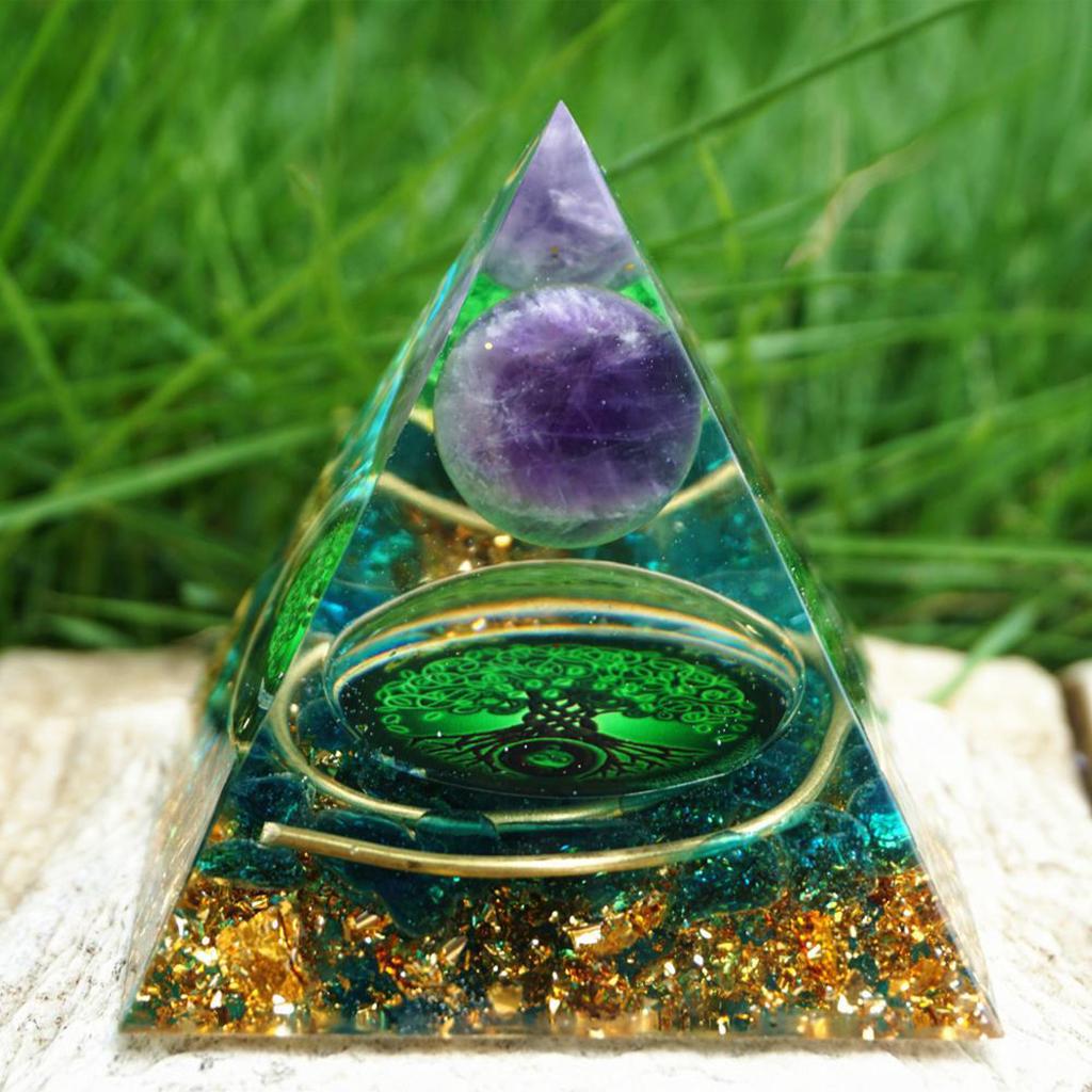Natural Crystal Pyramid Reiki Yoga Emf Protection Gemstone Ornaments Crafts