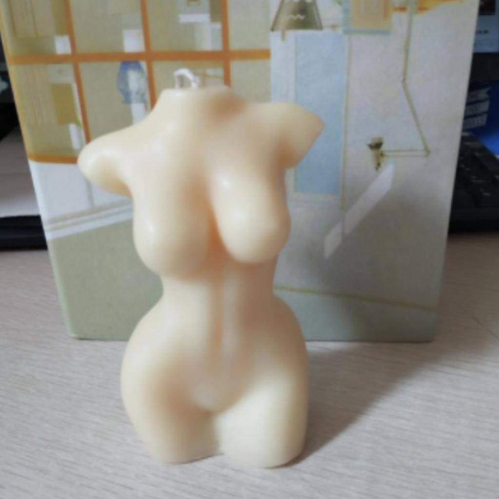 Voluptuous Female Body Candle Woman Torso Nude Lady Art Candle Skin color