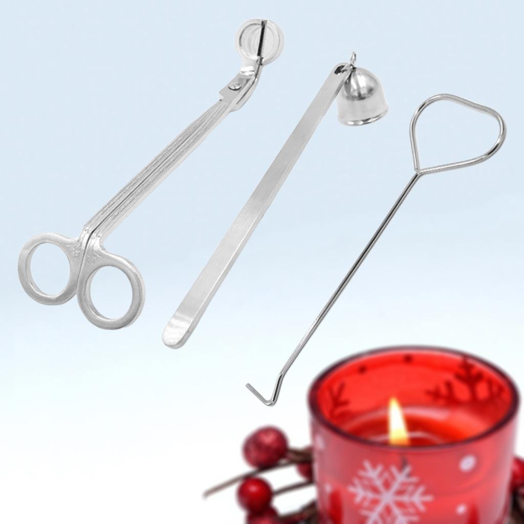 3PCS/Set Candle Wick Trimmer Snuffer Dipper Cutter Scissor Tool Kit