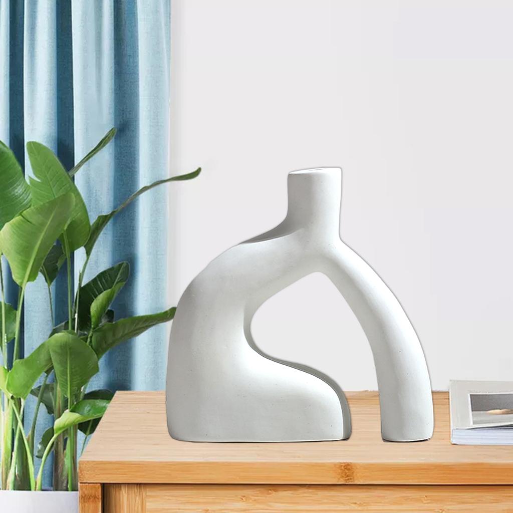 Elegant Ceramic Vase Simplest Decorative Studio Bookcase Decor Centerpiece D