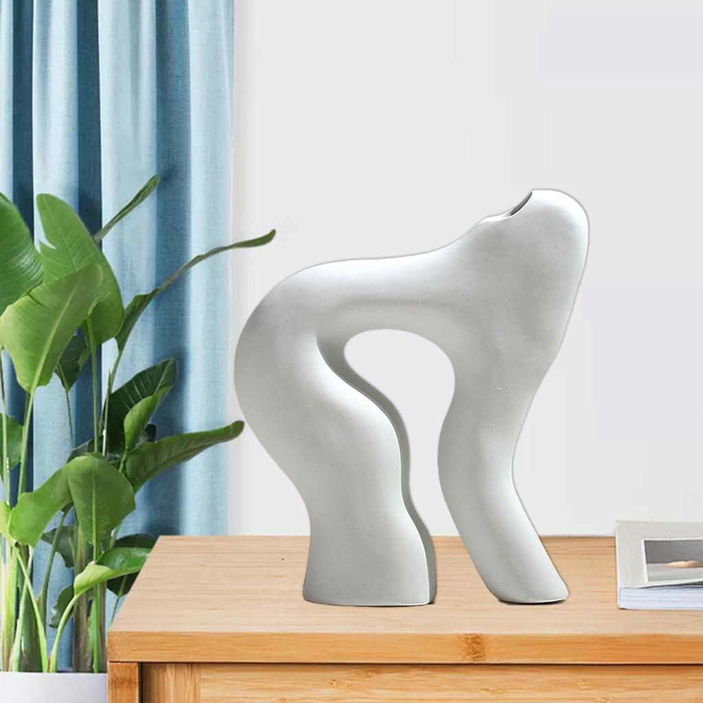 Elegant Ceramic Vase Simplest Decorative Studio Bookcase Decor Centerpiece M