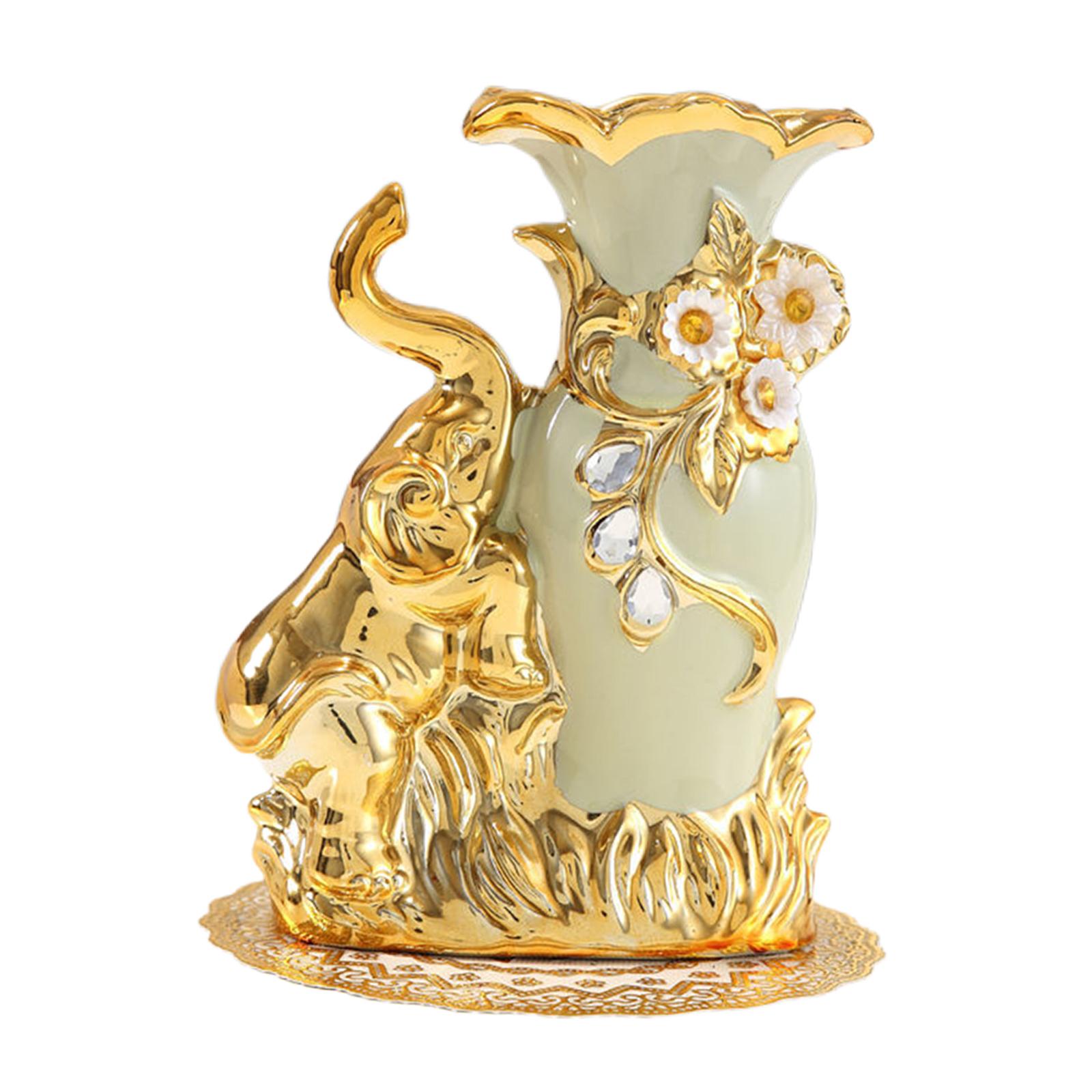Ceramic Flower Vase Left Elephant