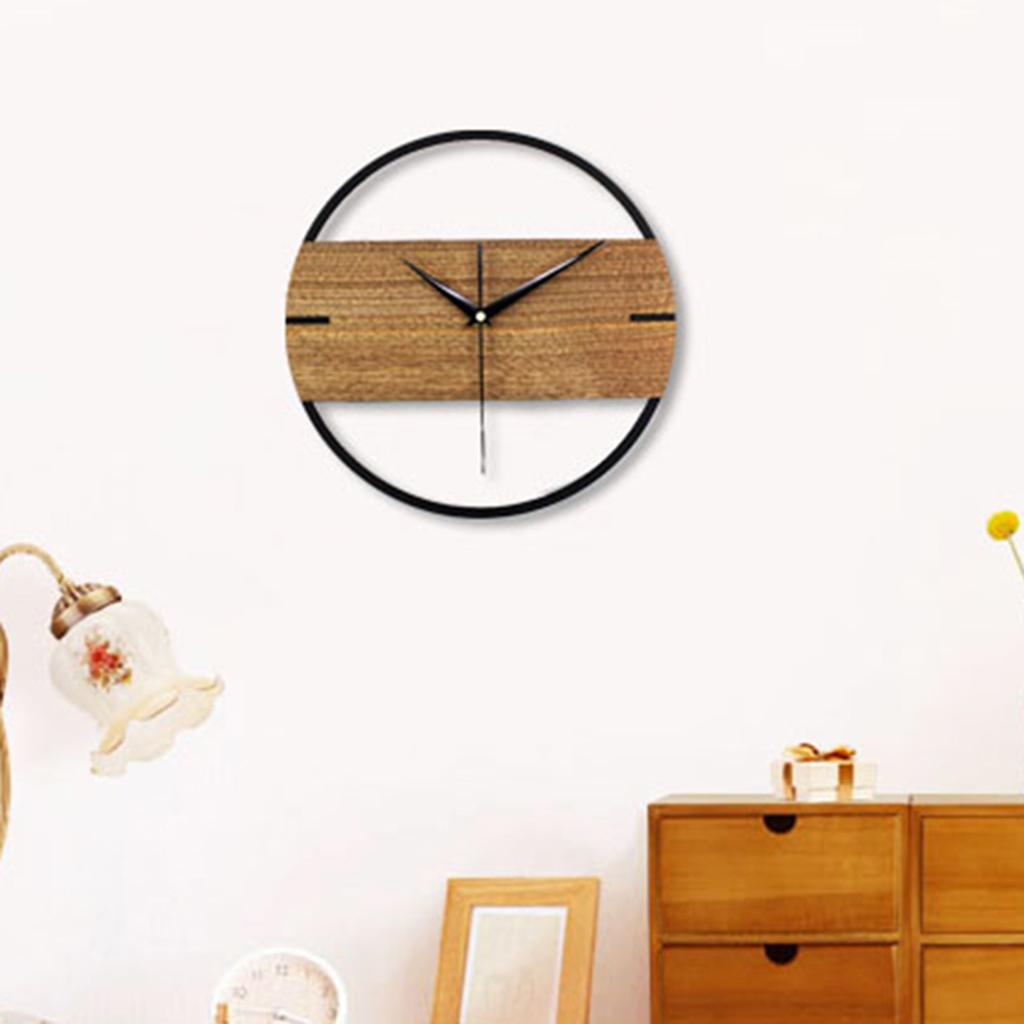 Quartz Wall Clock Watch Simple Pendulum Nursery Bedroom Hall Kitchen Decor