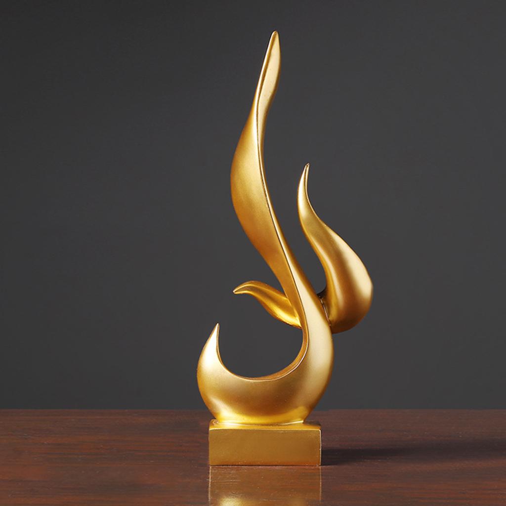 Art Sculpture Craft Desktop Figurine Hotel Statue Table Centerpiece Golden