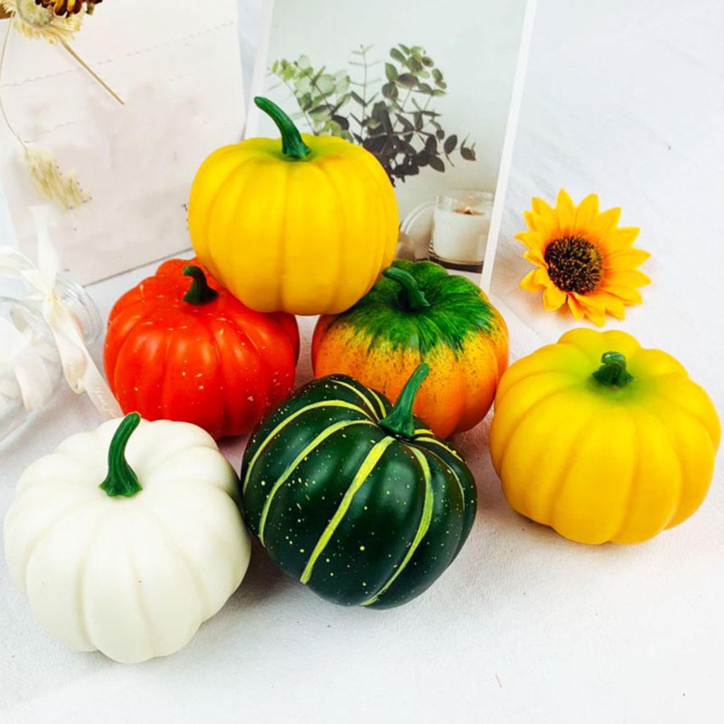 Artificial Pumpkins Foam Crafts Warm Fall Seasonal Halloween for Fireplace