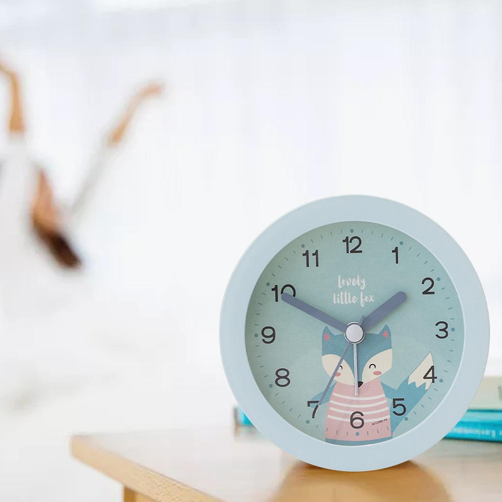 Cute Alarm Clock for Kids Bedside Alarm Clock Travel Alarm Clocks Battery Blue 