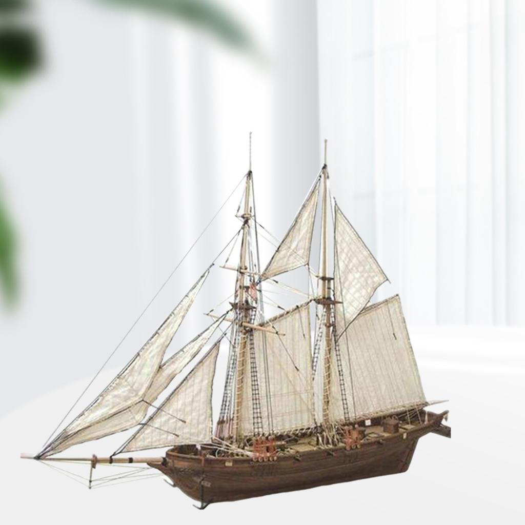 DIY Ship Assembly Model Classical Wooden Sailing Boat Wood Home Decor