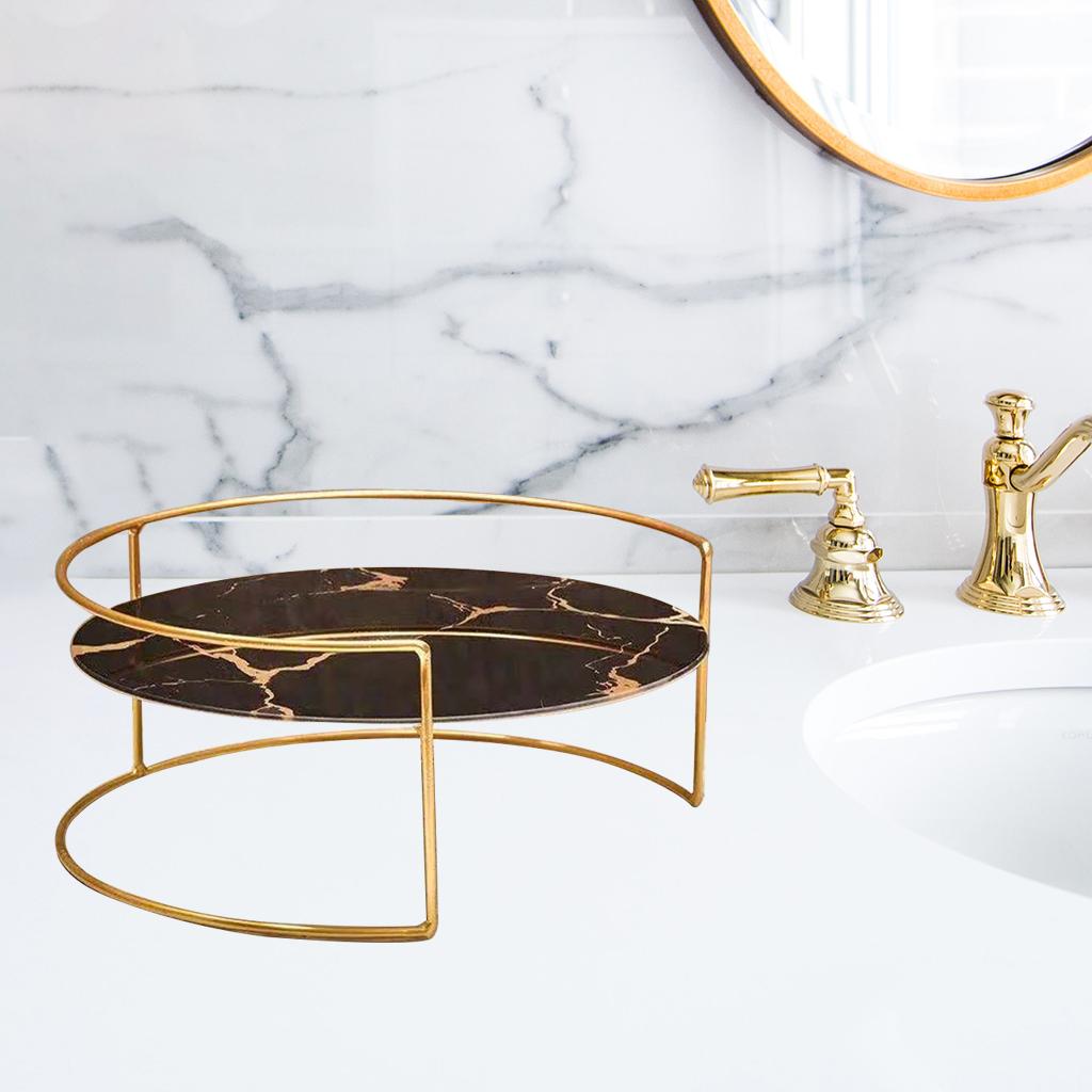 Cosmetic Rack Skin Cares Organizer Cupcake Serving Makeup Shelf Large Black