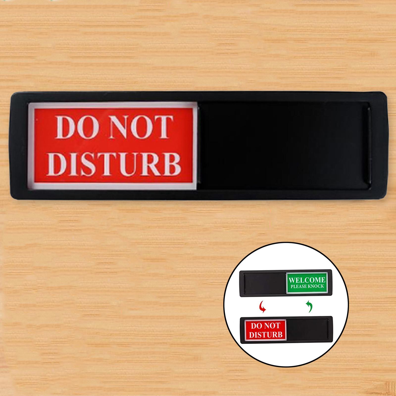 Slider Privacy Do Not Disturb Sign for Office Home Bedroom Restaurant Black