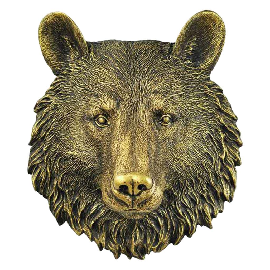 Animal Head Wall Statue Bear