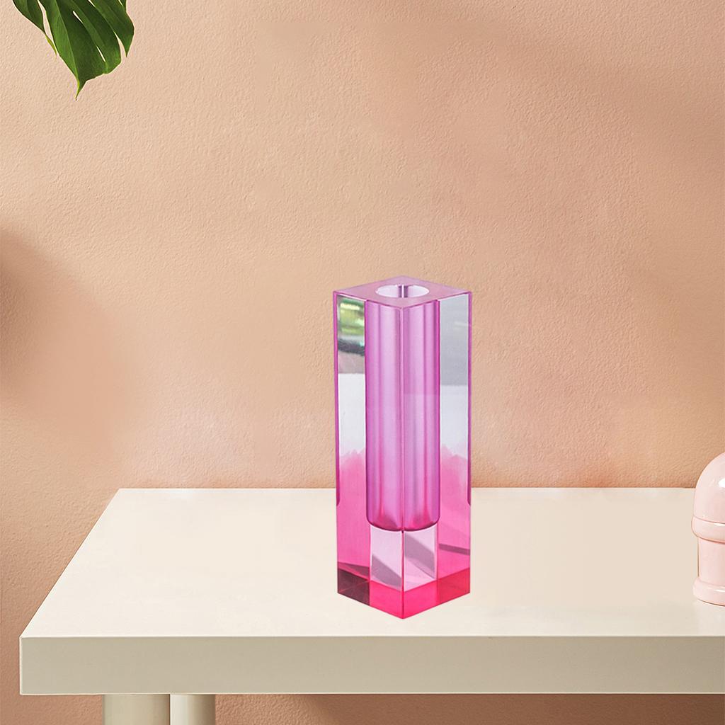 Modern Simplest Rainbow Pillar Bud Vase Flowerpot for Bedroom Wine Cabinet B