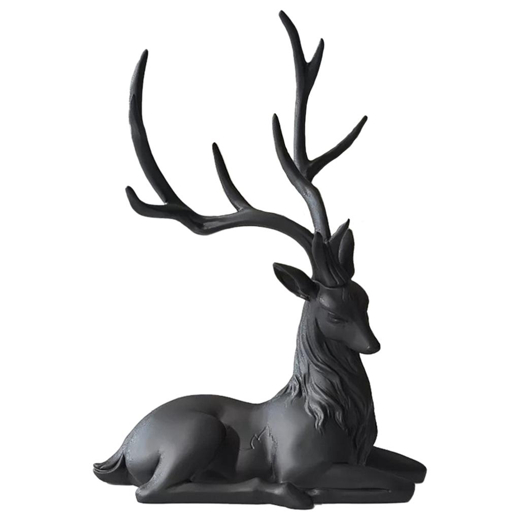 Reindeer Ornaments Black Deer Decoration for Bedroom Craft