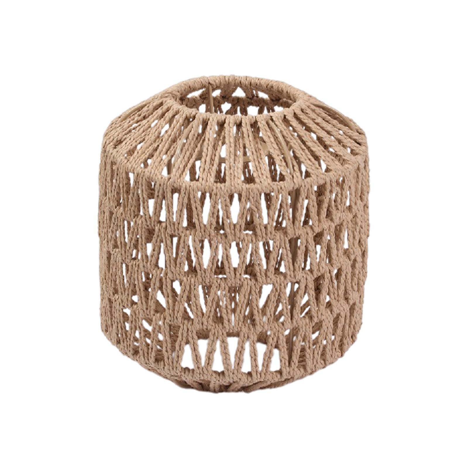 Rope Rattan Hanging Pendant Lampshade for Dining Table  20.5x19x8.5CM