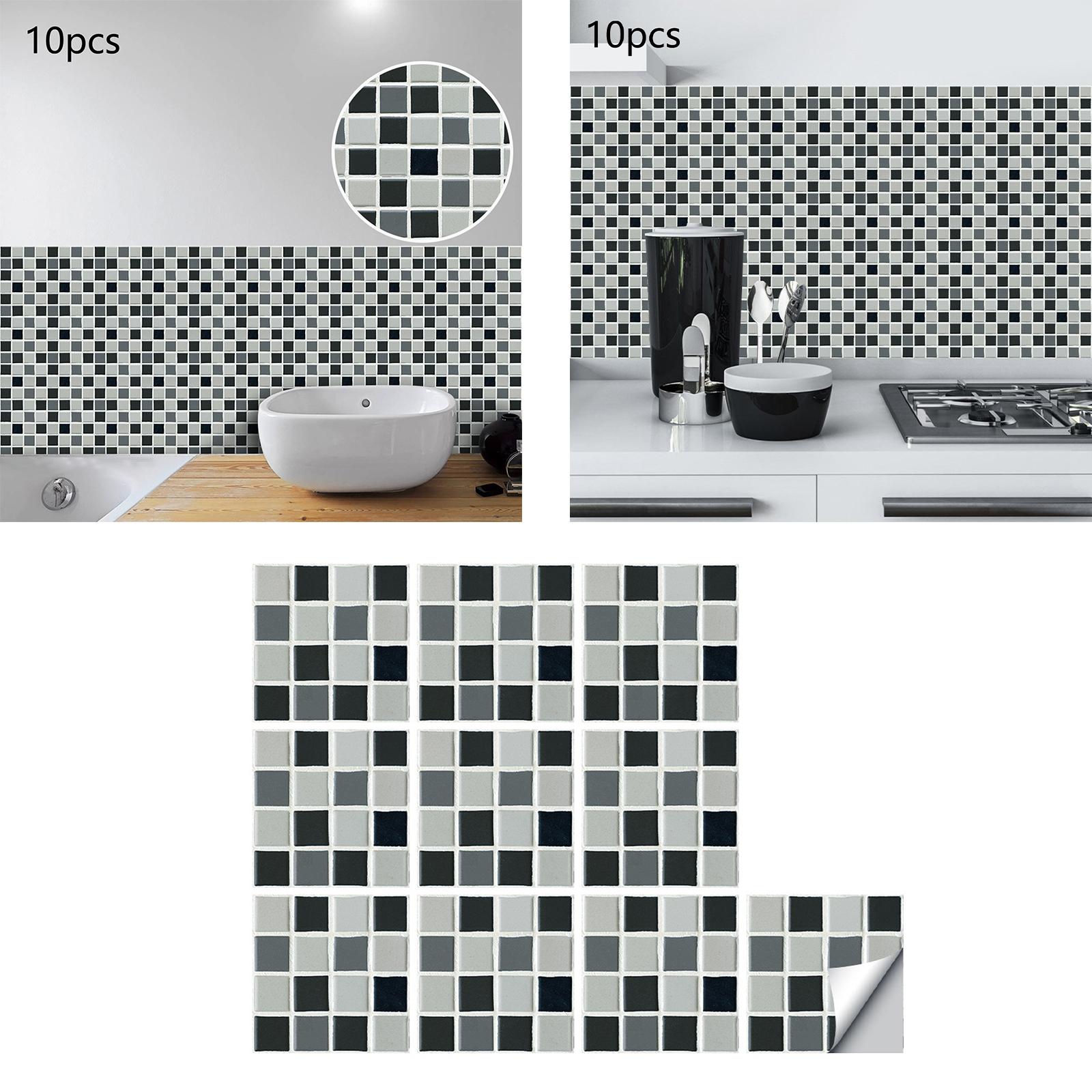 Wall Tile Sticker Wall Panel Backsplash Tiles Bathroom Kitchen Home Decor A 10x10cm