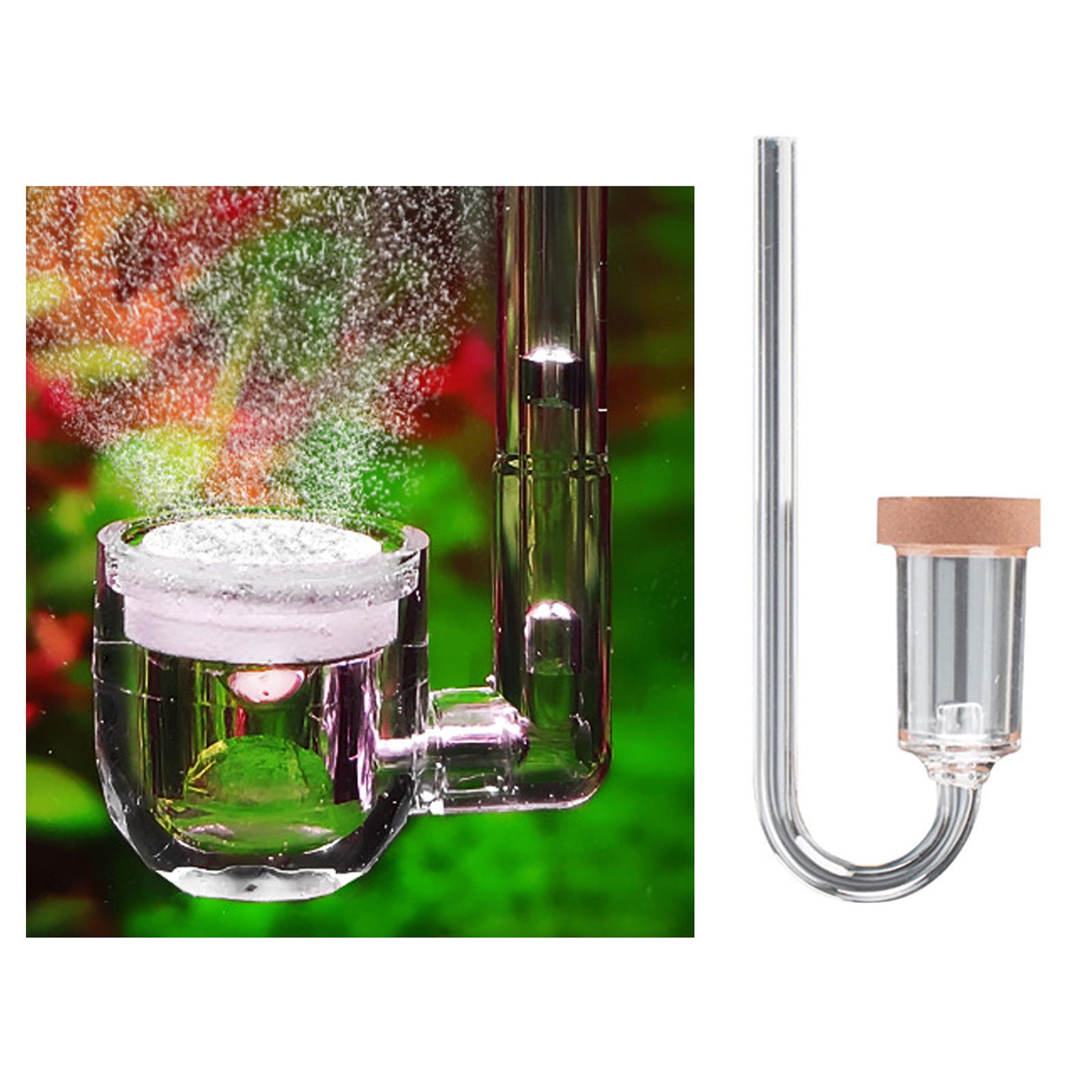 CO2 Diffuser Clear Acrylic Carbon Dioxide Refiner for Aquarium Fish Tank M
