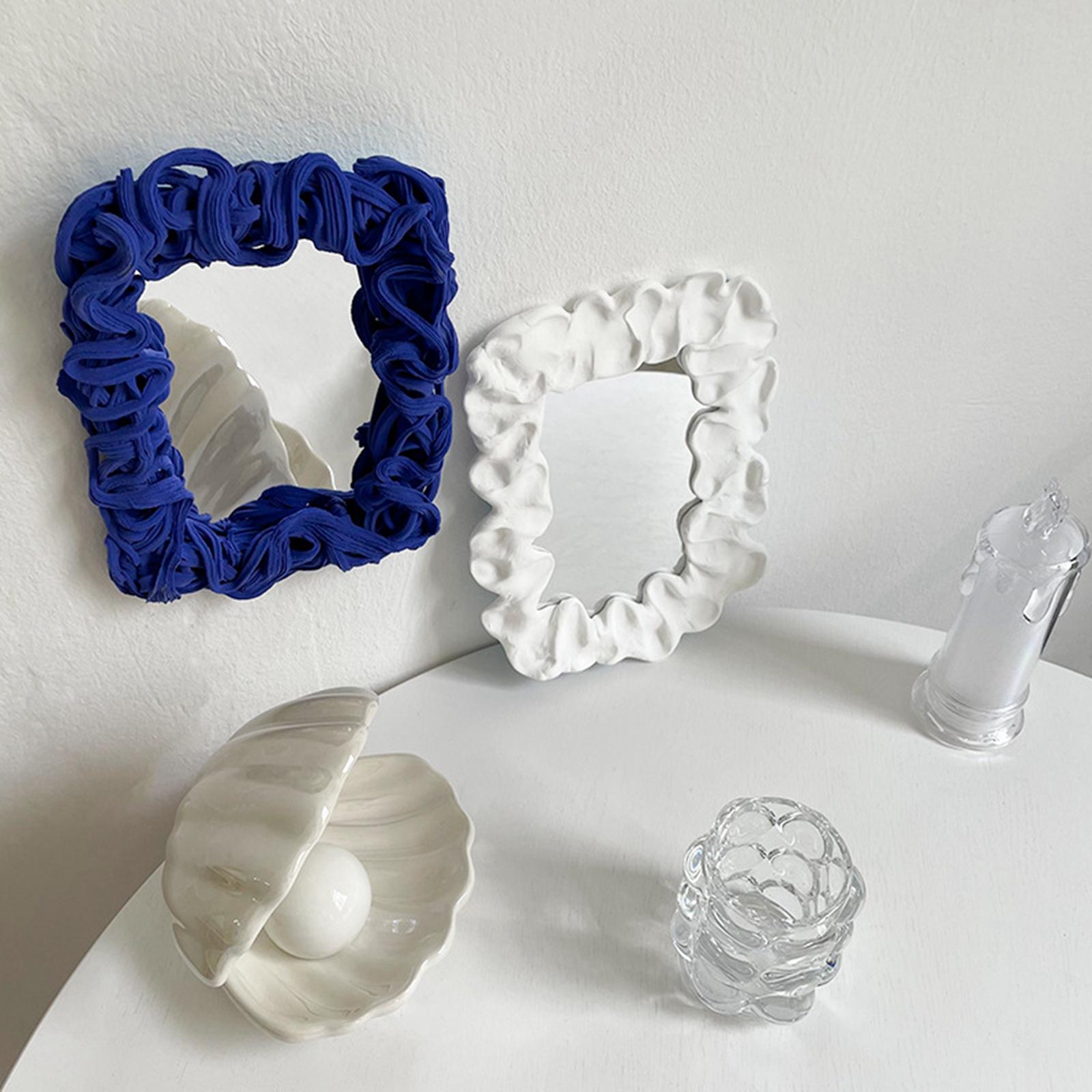 Makeup Mirror Frame Aesthetic Cute Acrylic Mold for Blue