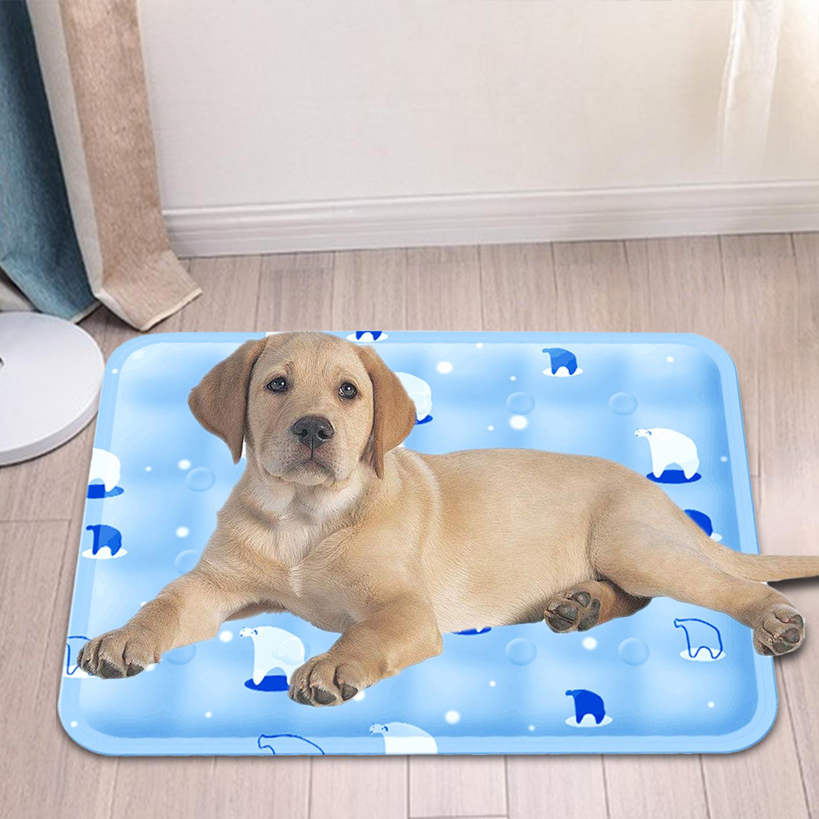 Pet Cooling Mat Nonslip Pad Sleeping Pad for Indoor Bed Blue 40cmx50cm
