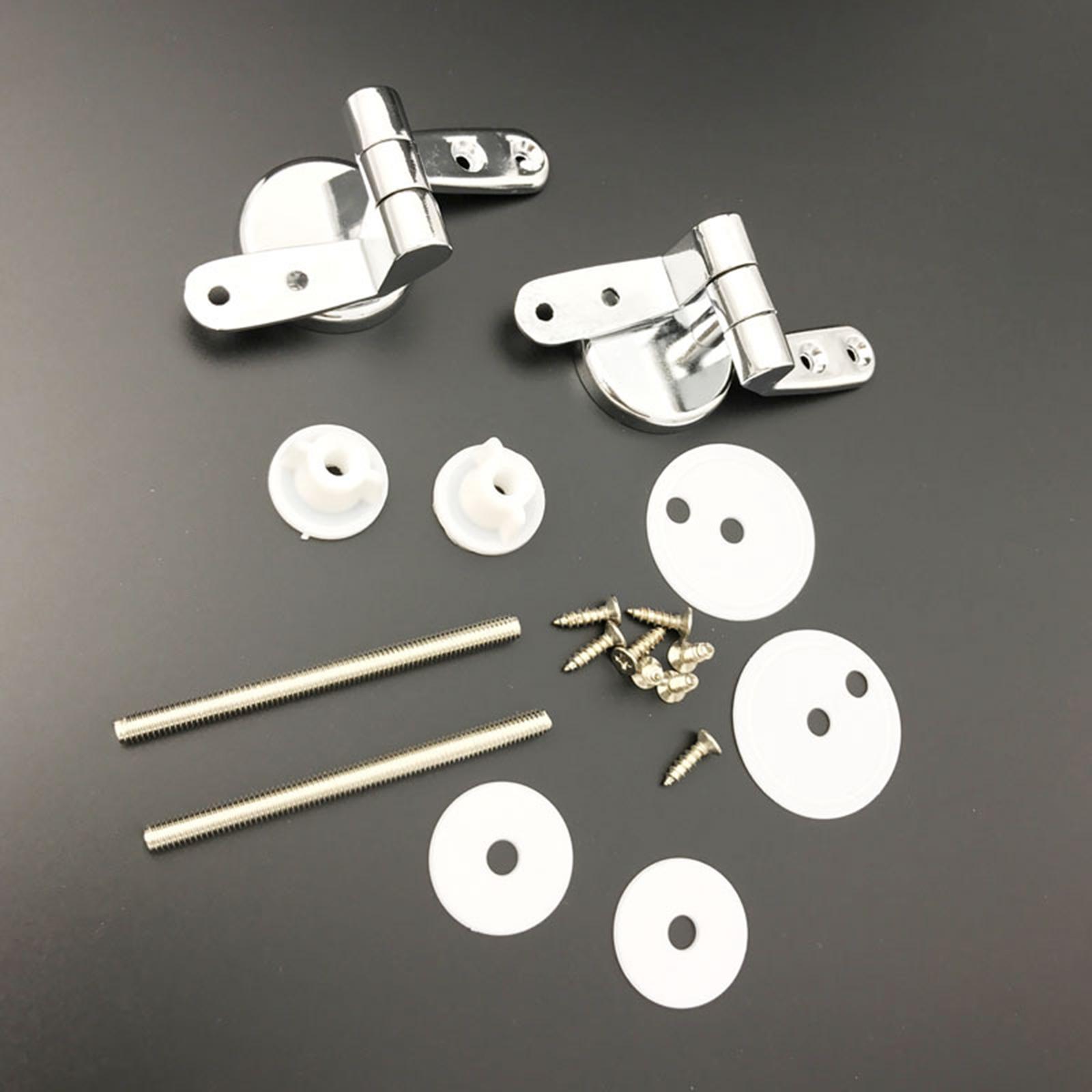 Toilet Seats Hinges for Toilet Lid with Fitting Screws Zinc Alloy Finished