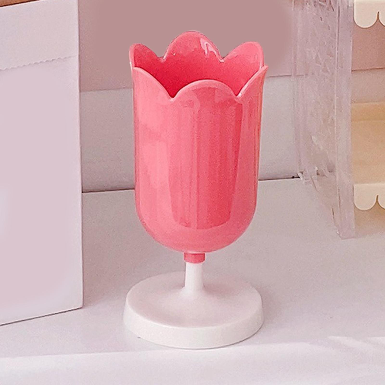 Pen Holder Table Vase Photo Props Pencil Organizer Flowerpot Office Red