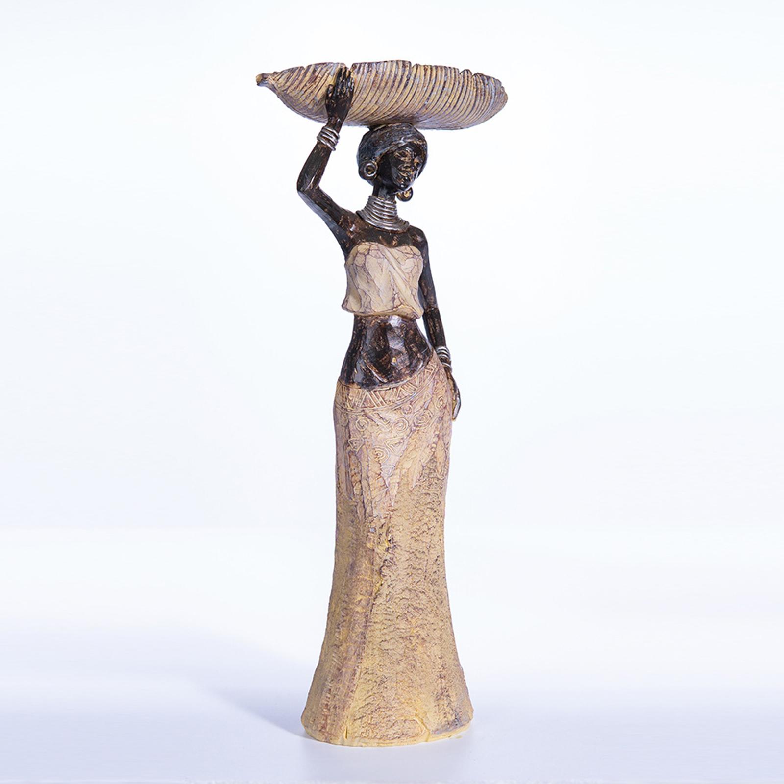 Elegant African Statue Resin Sculpture Collection Ornament Decoration Crafts