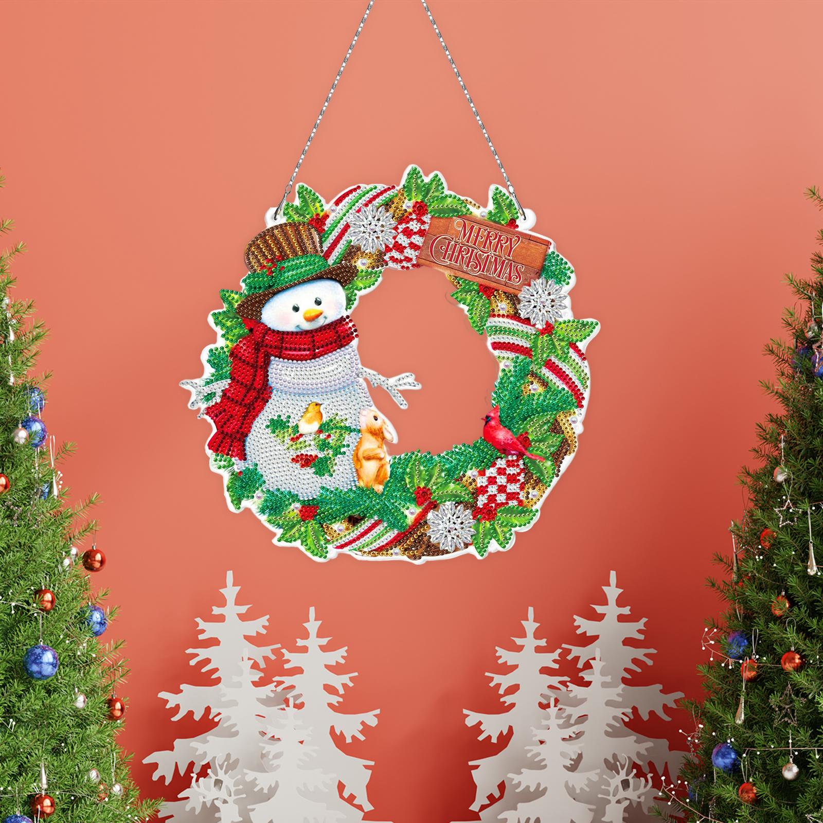 5D Painting Pendant Kit DIY for art Handicraft Snowman