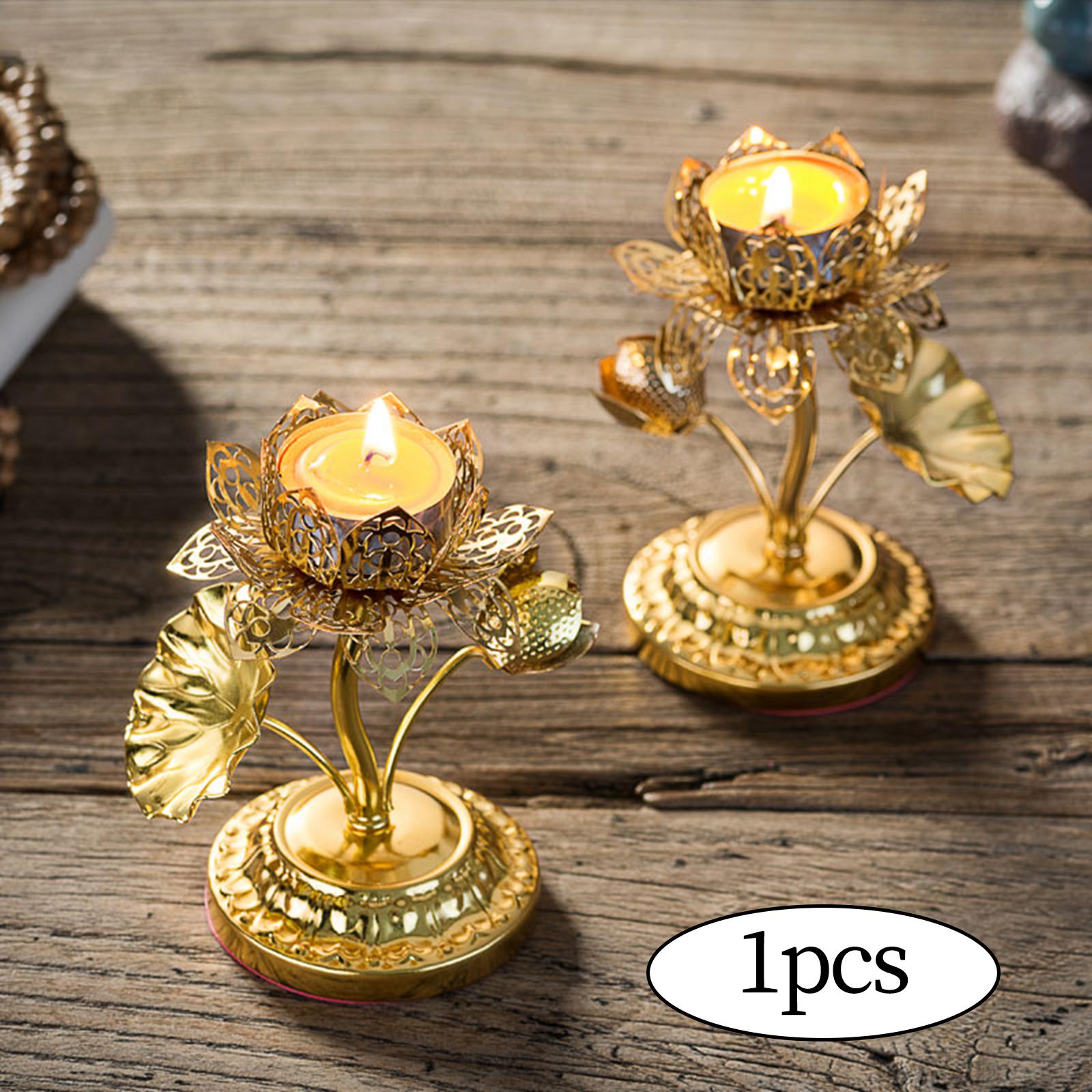 Lotus Candle Holders Mantel Decorative Candelabras Tealight Candlestick