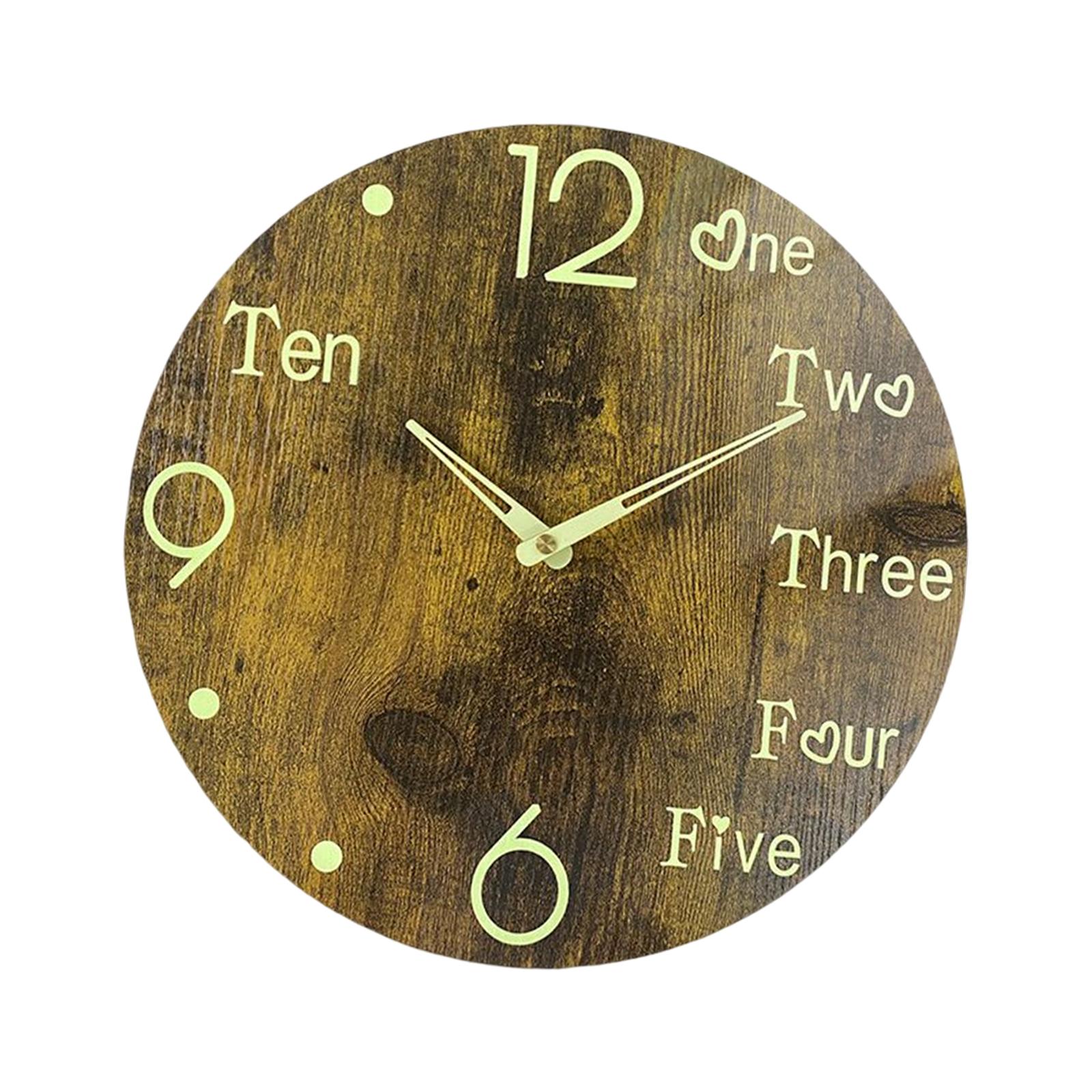 12 inch Luminous Wall Clock Analog Clock for Office Living Room