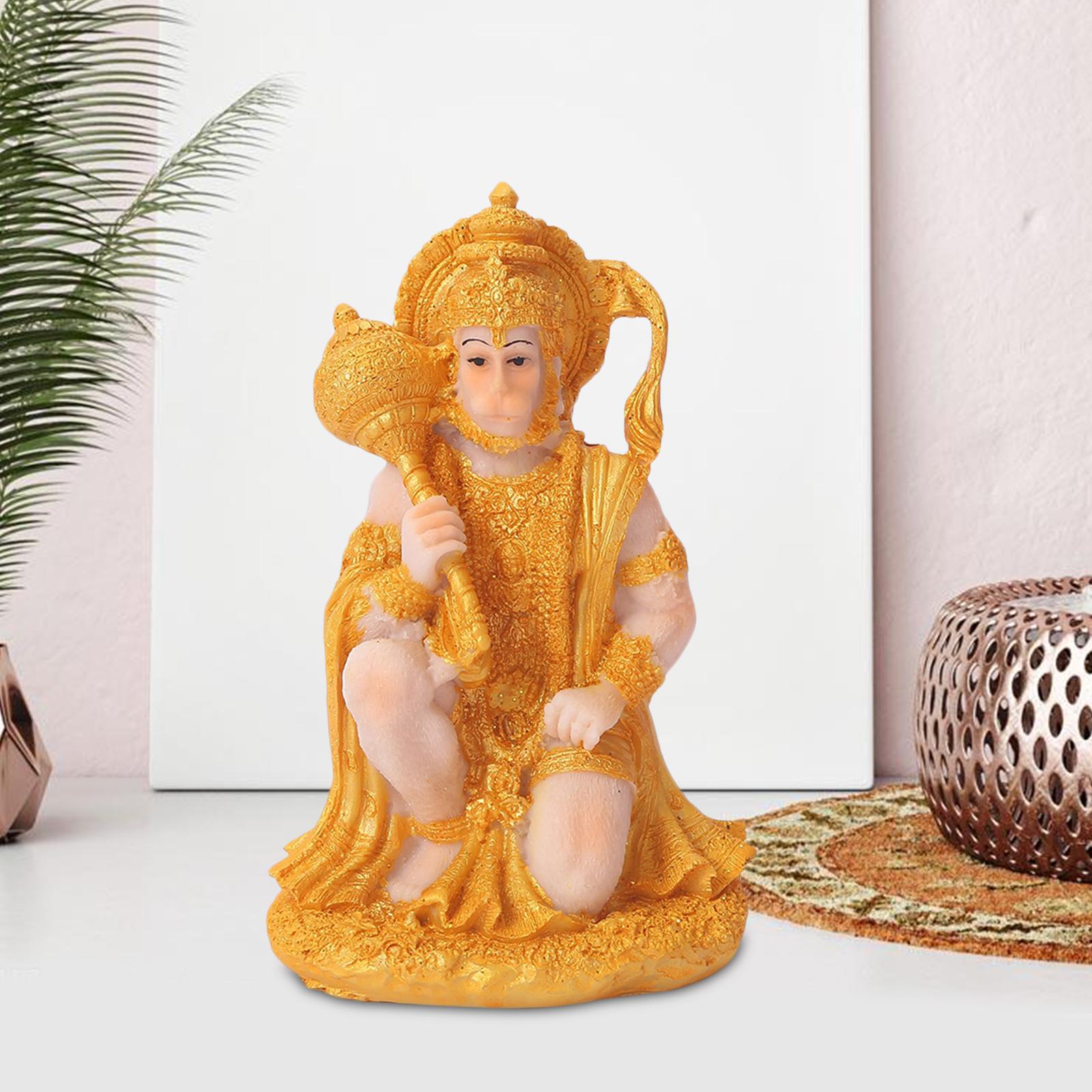 Indian Hindu Monkey God Buddha Statues Hanuman Figurine Lucky Gift Ornaments