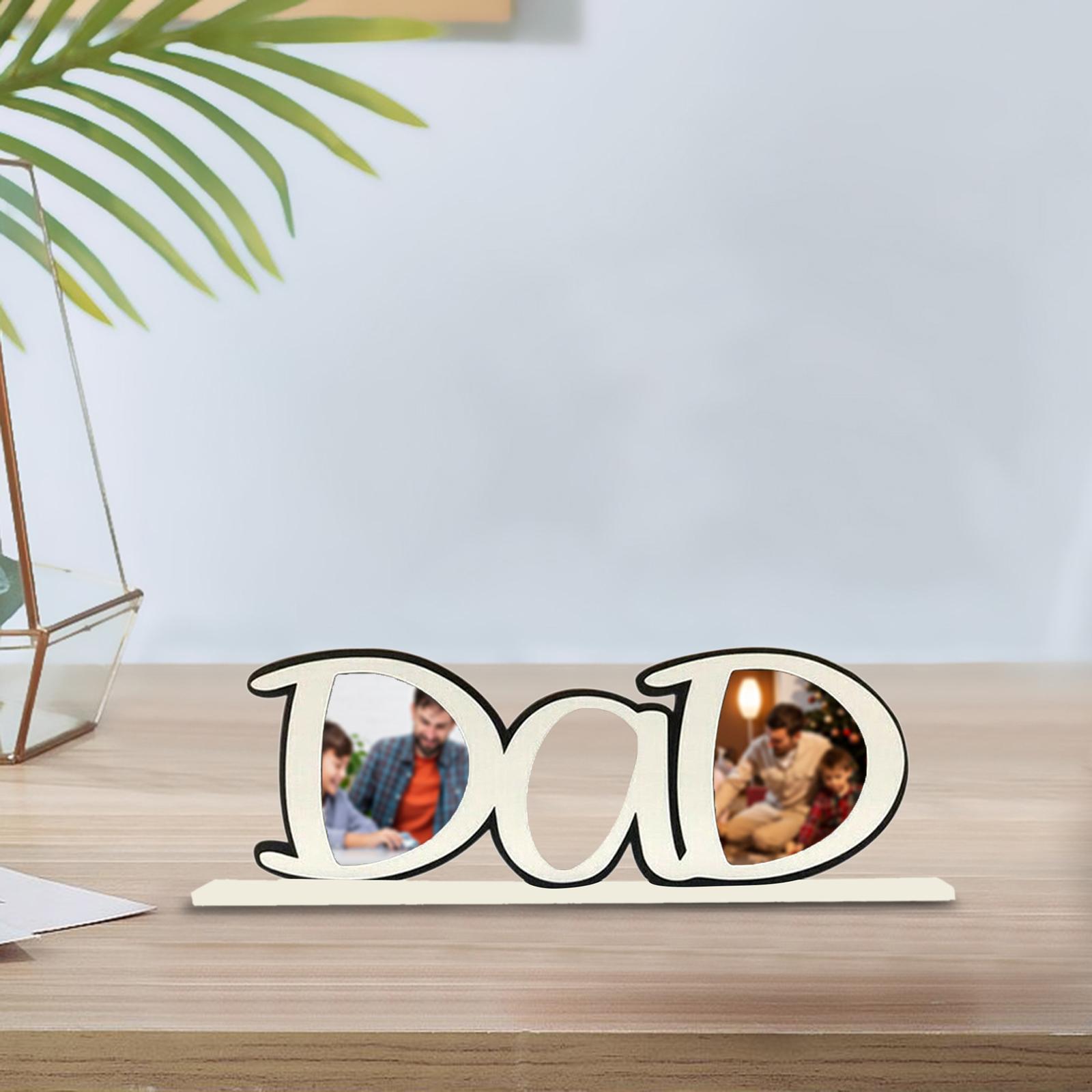 Photo Frame Father's Birthday Gift Tabletop Ornament Dad Image Picture Frame White