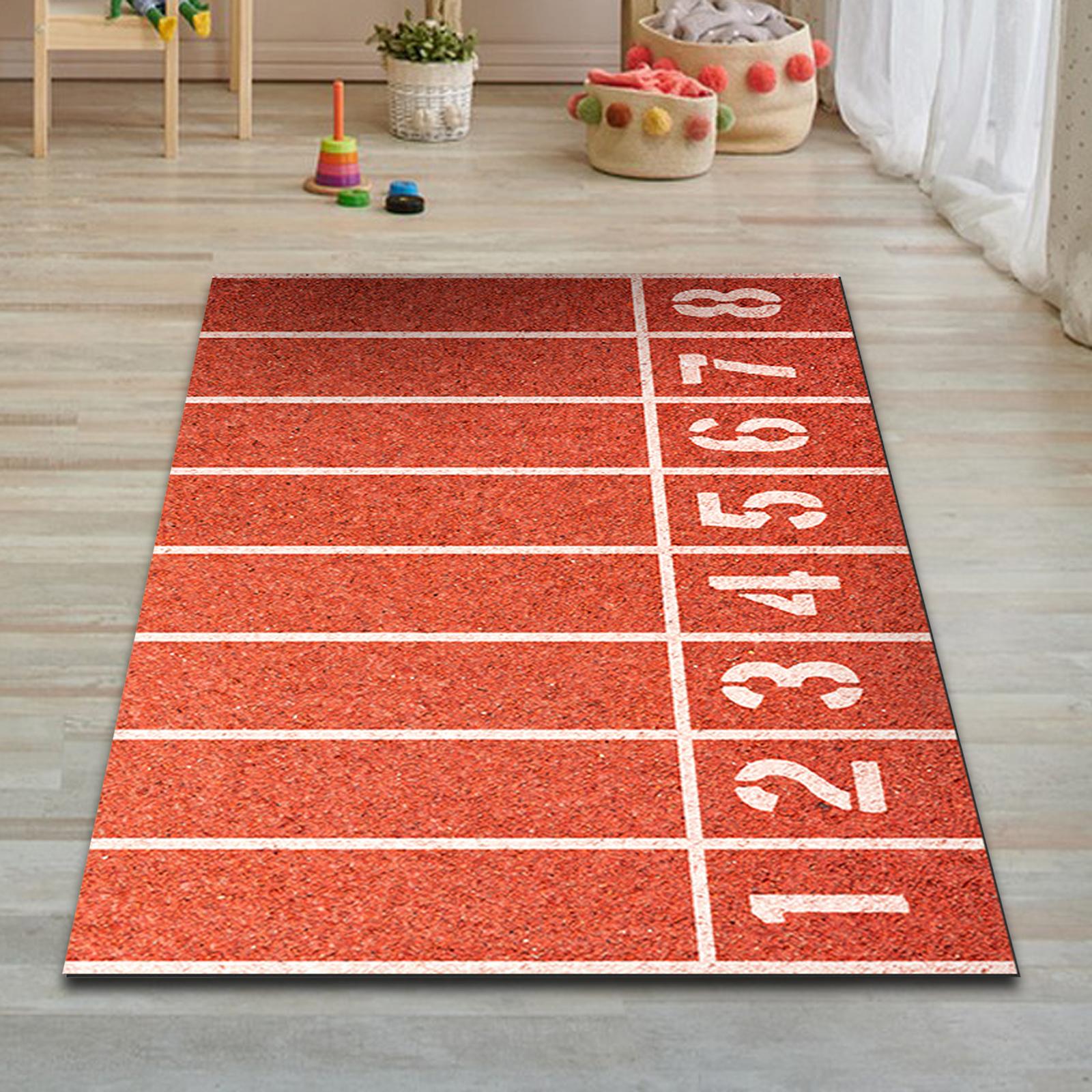 Sports Field Rugs Kids Play Mat Blanket Carpets 50cmx80cm Red