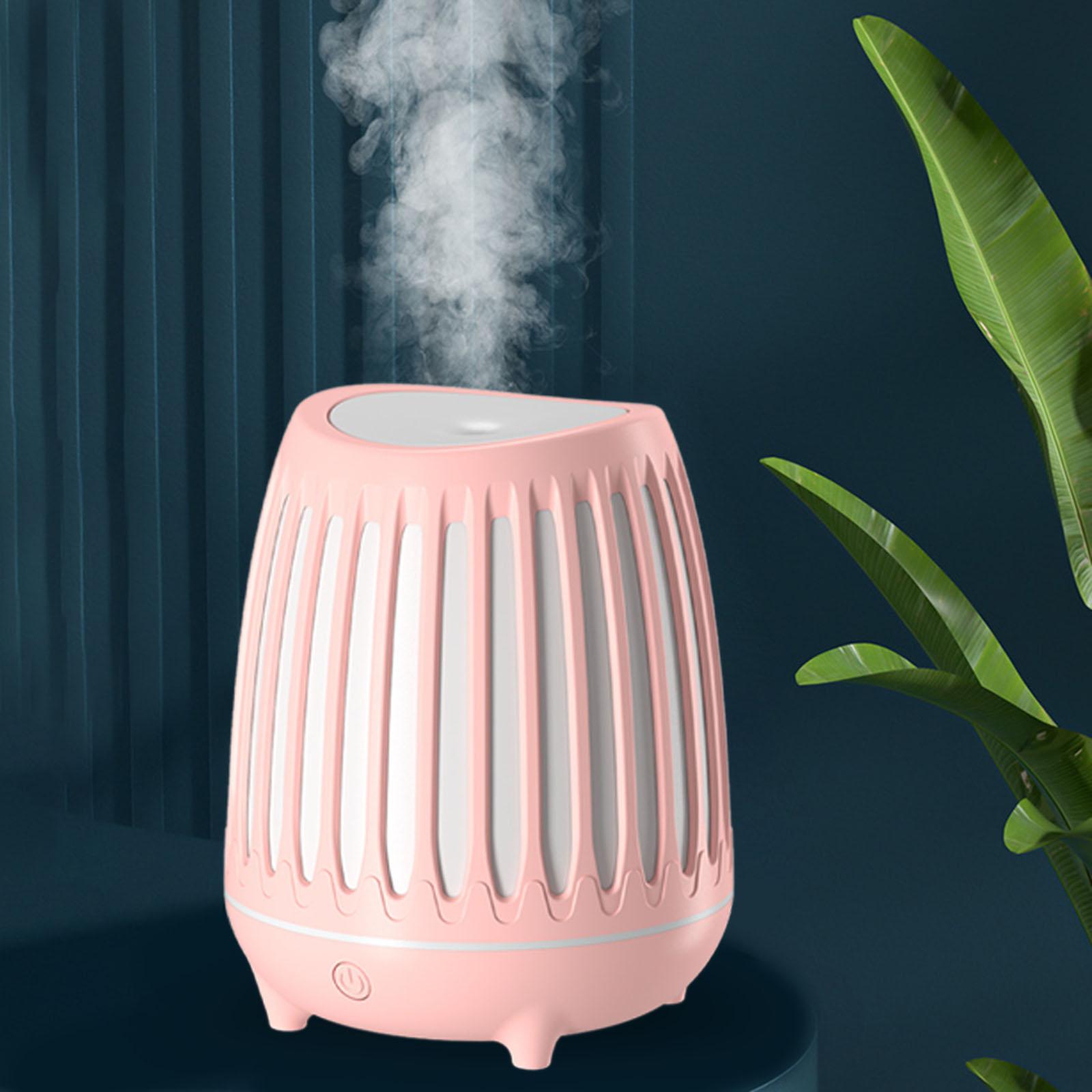 Air Humidifier Essential Oil Diffuser Timer USB Night Light Silent Pink