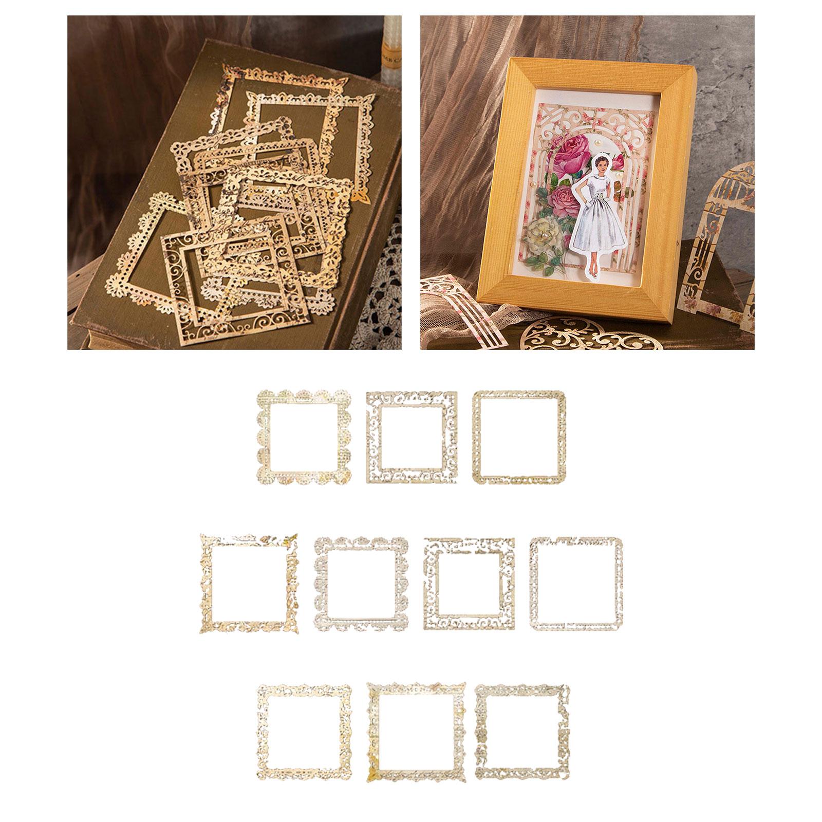 Decor Frame Scrapbooking Paper Craft Supplies for Card Making Planner Diary Square