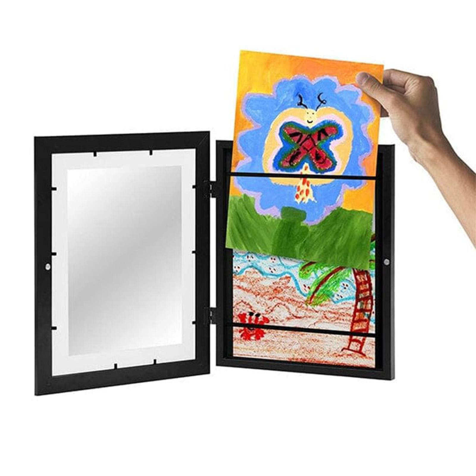 Kids Artwork Picture Frame in Black for Crafts Children Drawings Pictures